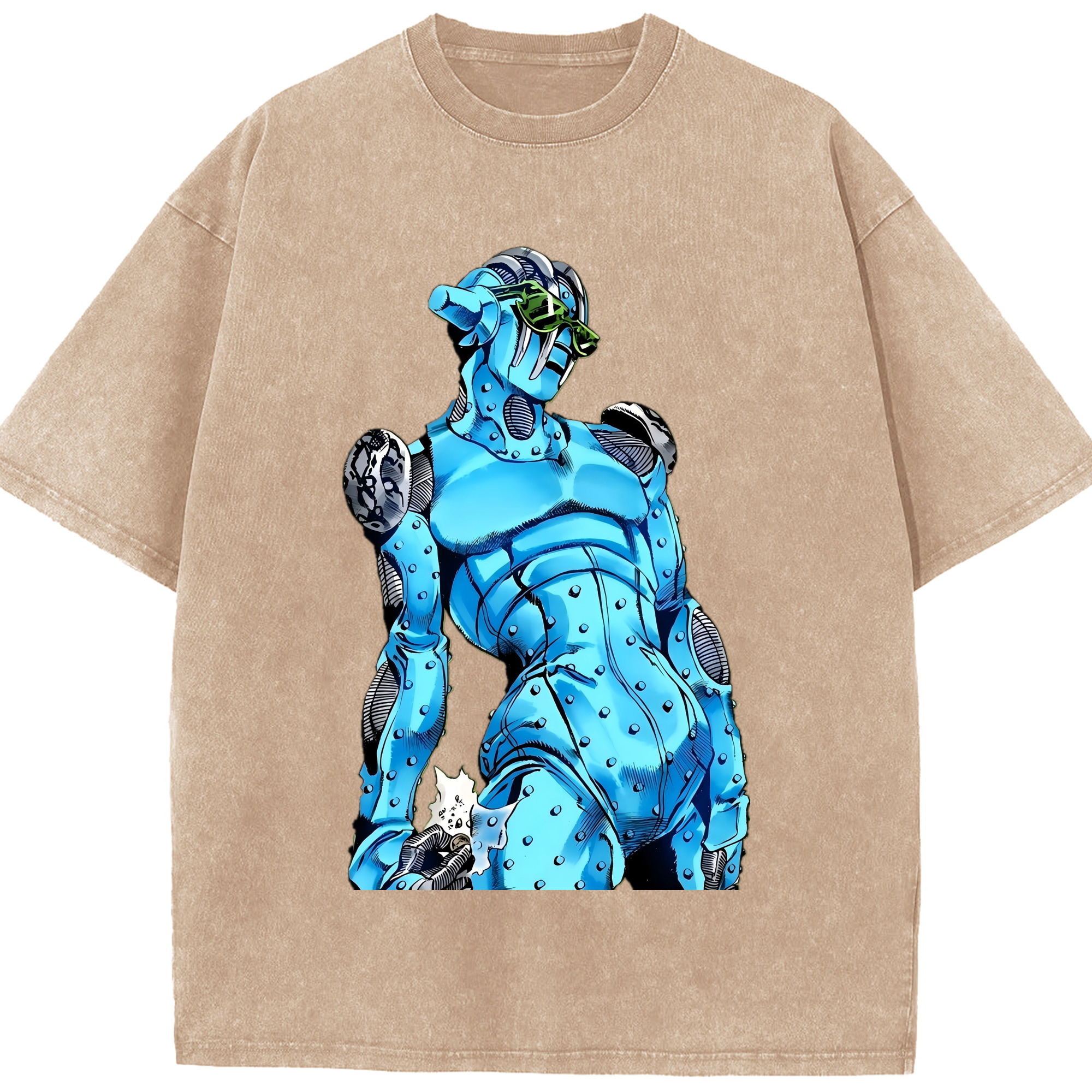 （画像用） ジョジョの奇妙な冒険 JoJo's Bizarre Adventure 綿100% ヴィンテージ風 半袖Tシャツ（フロントプリント）