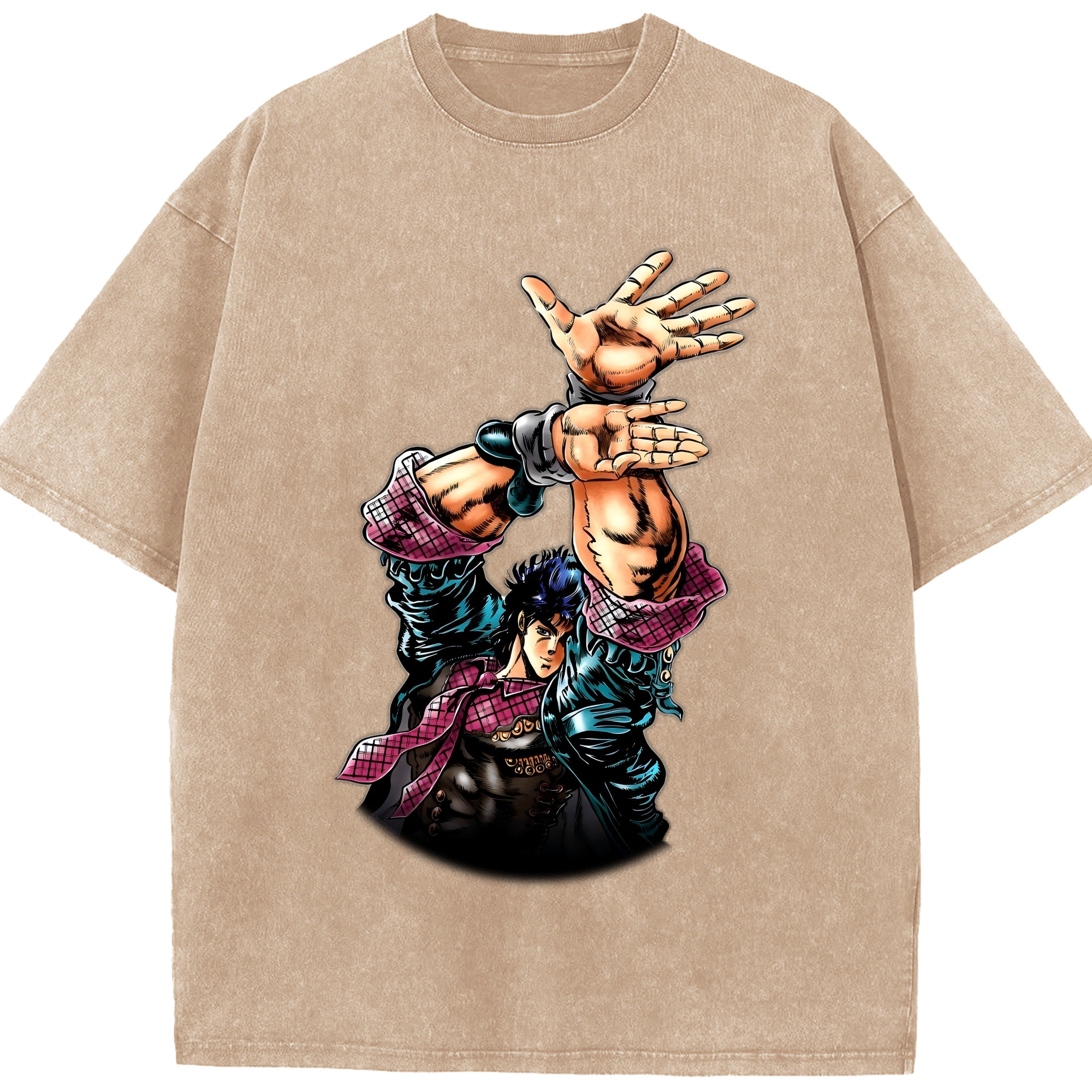 （画像用） ジョジョの奇妙な冒険 /ジョナサン?ジョースター JoJo's Bizarre Adventure Jonathan Joestar 綿100% ヴィンテージ風 半袖Tシャツ（フロントプリント）