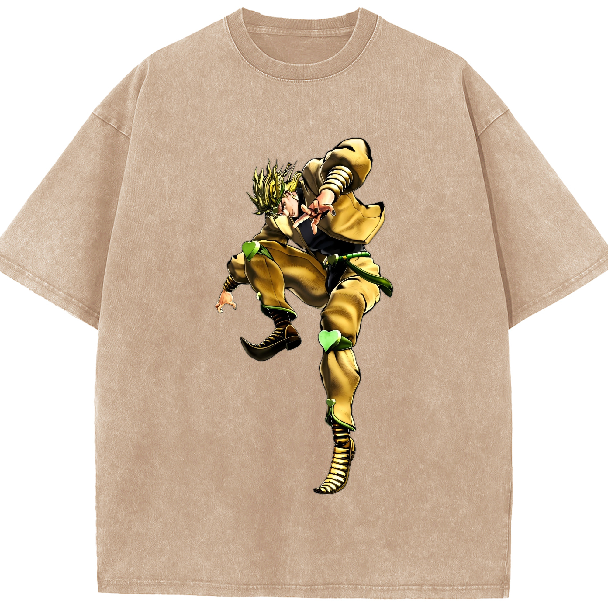 （画像用） ジョジョの奇妙な冒険 ディオ?ブランドー JoJo's Bizarre Adventure Dio Brando 綿100% ヴィンテージ風 半袖Tシャツ（フロントプリント）