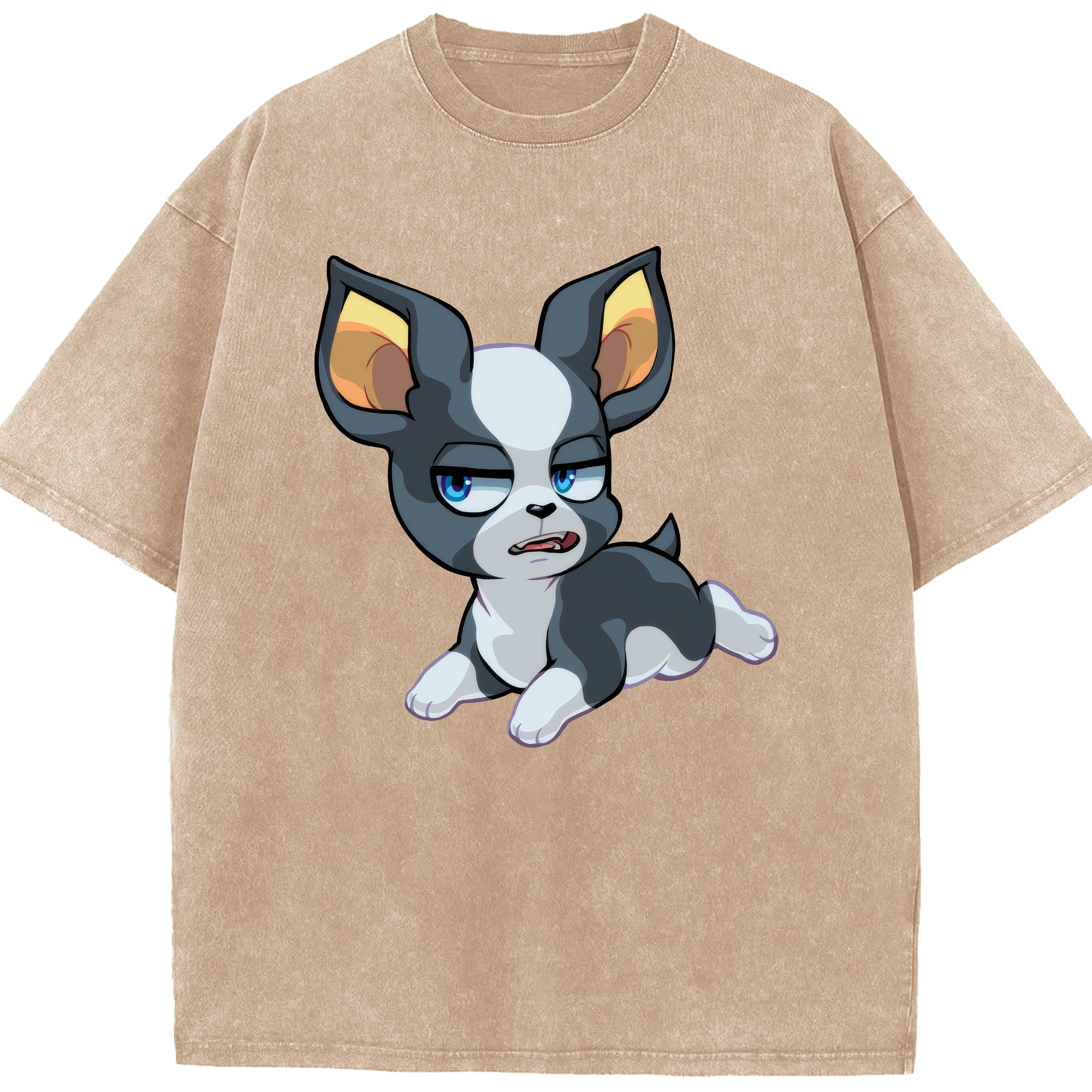 （画像用） ジョジョの奇妙な冒険 イギー JoJo's Bizarre Adventure Iggy 綿100% ヴィンテージ風 半袖Tシャツ（フロントプリント）