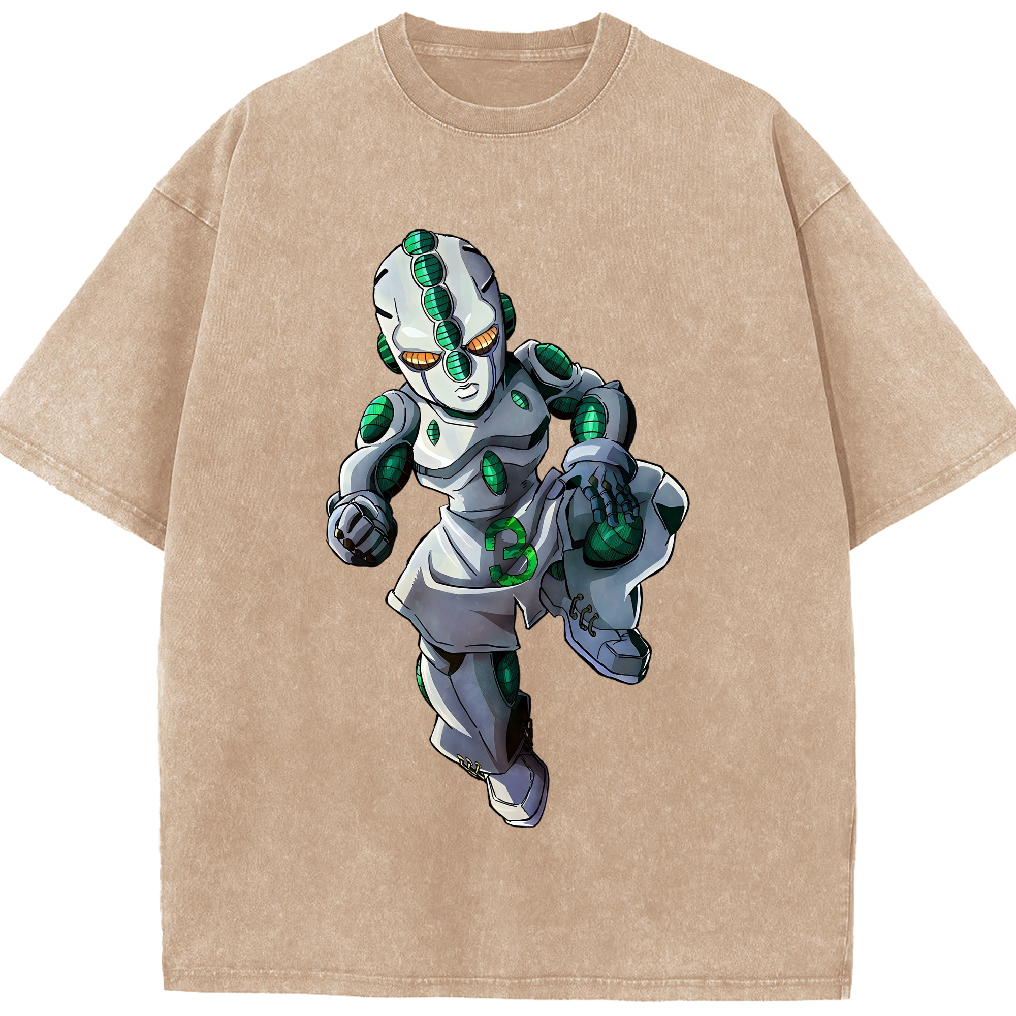 （画像用） ジョジョの奇妙な冒険 広瀨康一 JoJo's Bizarre Adventure Hirose Koichi 綿100% ヴィンテージ風 半袖Tシャツ（フロントプリント）