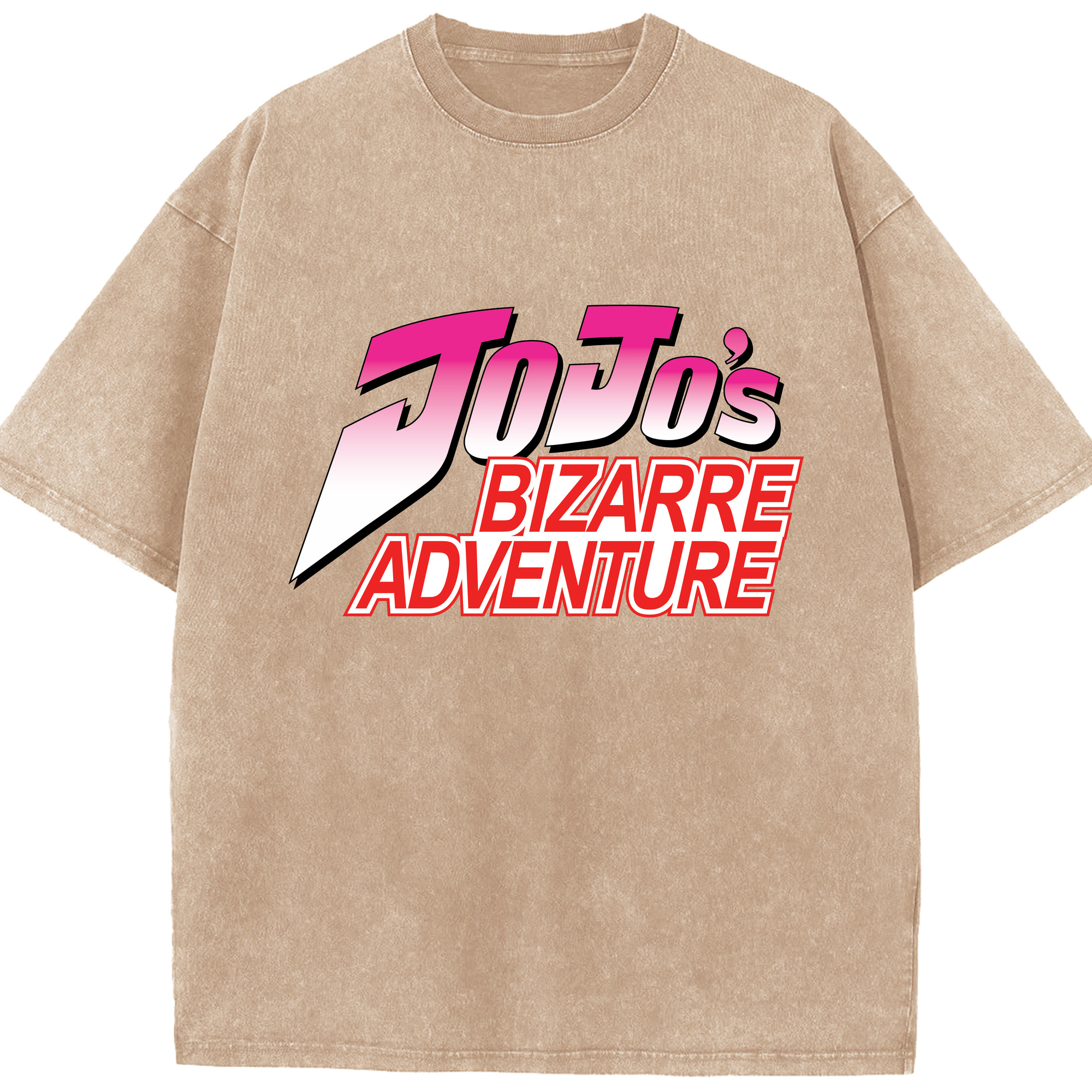 （画像用） ジョジョの奇妙な冒険 JoJo's Bizarre Adventure 綿100% ヴィンテージ風 半袖Tシャツ（フロントプリント）