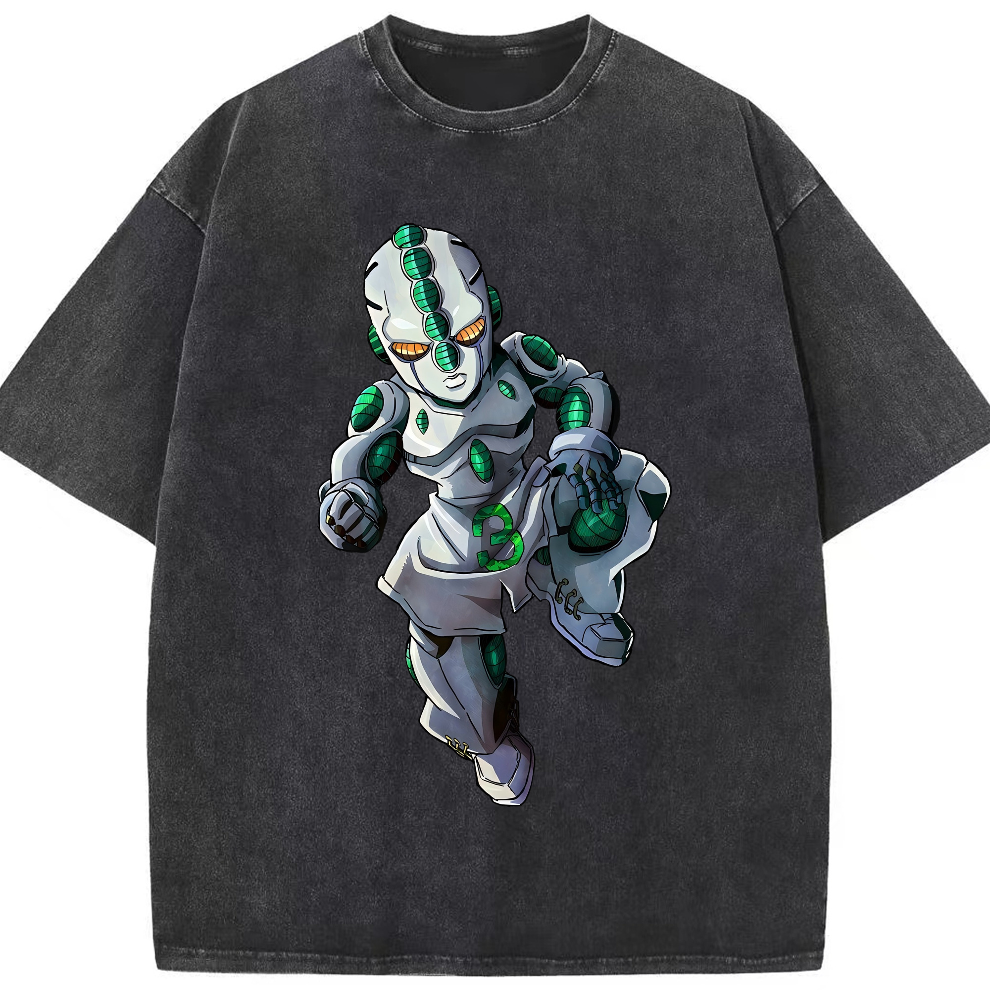 （画像用） ジョジョの奇妙な冒険 広瀨康一 JoJo's Bizarre Adventure Hirose Koichi 綿100% ヴィンテージ風 半袖Tシャツ（フロントプリント）