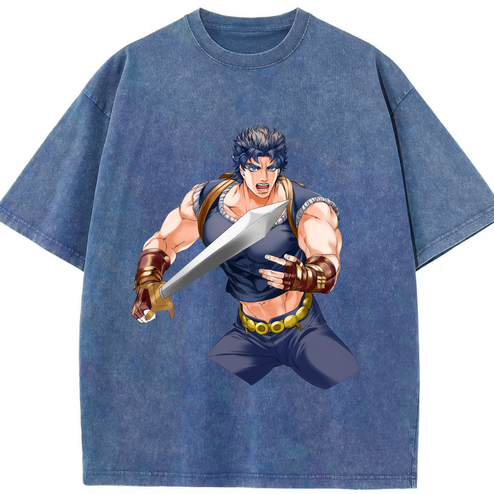 （画像用） ジョジョの奇妙な冒険 /ジョナサン?ジョースター JoJo's Bizarre Adventure Jonathan Joestar 綿100% ヴィンテージ風 半袖Tシャツ（フロントプリント）
