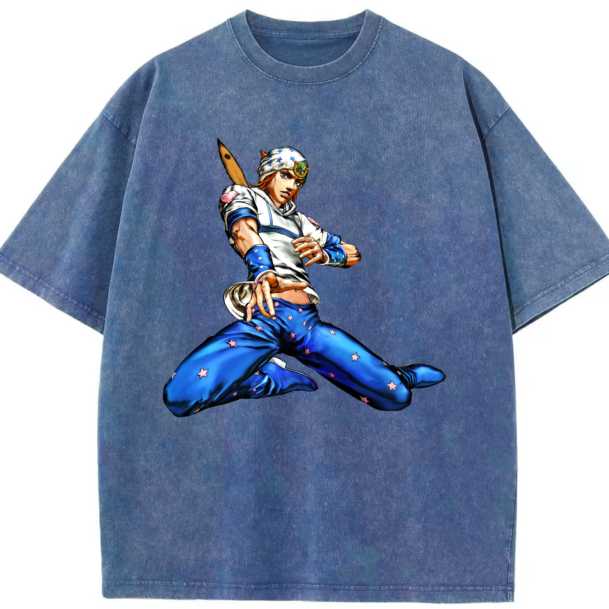 （画像用） ジョジョの奇妙な冒険 ジョナサン?ジョースター JoJo's Bizarre Adventure Jonathan Joestar 綿100% ヴィンテージ風 半袖Tシャツ（フロントプリント）