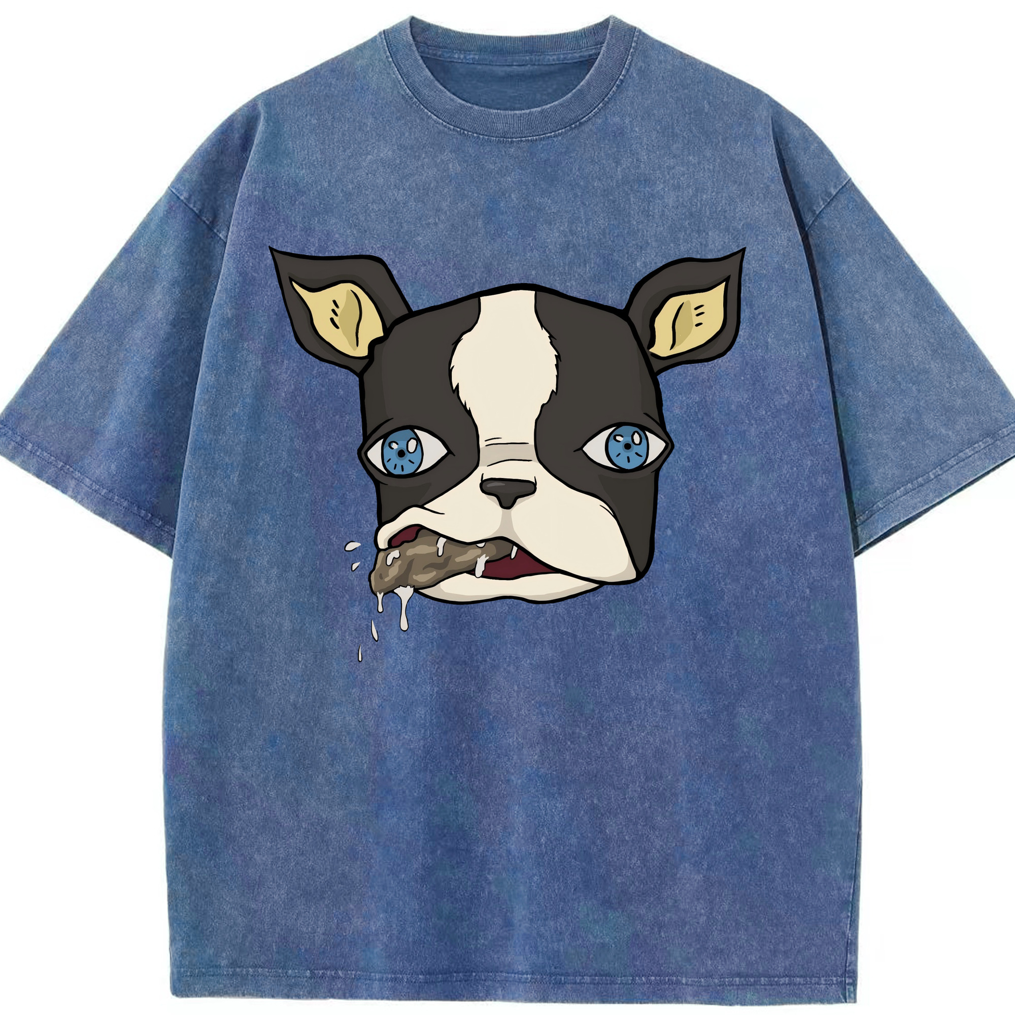 （画像用） ジョジョの奇妙な冒険 イギー JoJo's Bizarre Adventure Iggy 綿100% ヴィンテージ風 半袖Tシャツ（フロントプリント）