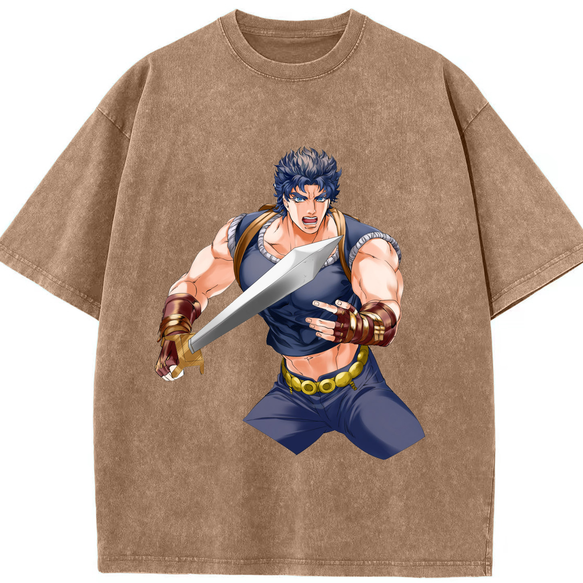 （画像用） ジョジョの奇妙な冒険 /ジョナサン?ジョースター JoJo's Bizarre Adventure Jonathan Joestar 綿100% ヴィンテージ風 半袖Tシャツ（フロントプリント）