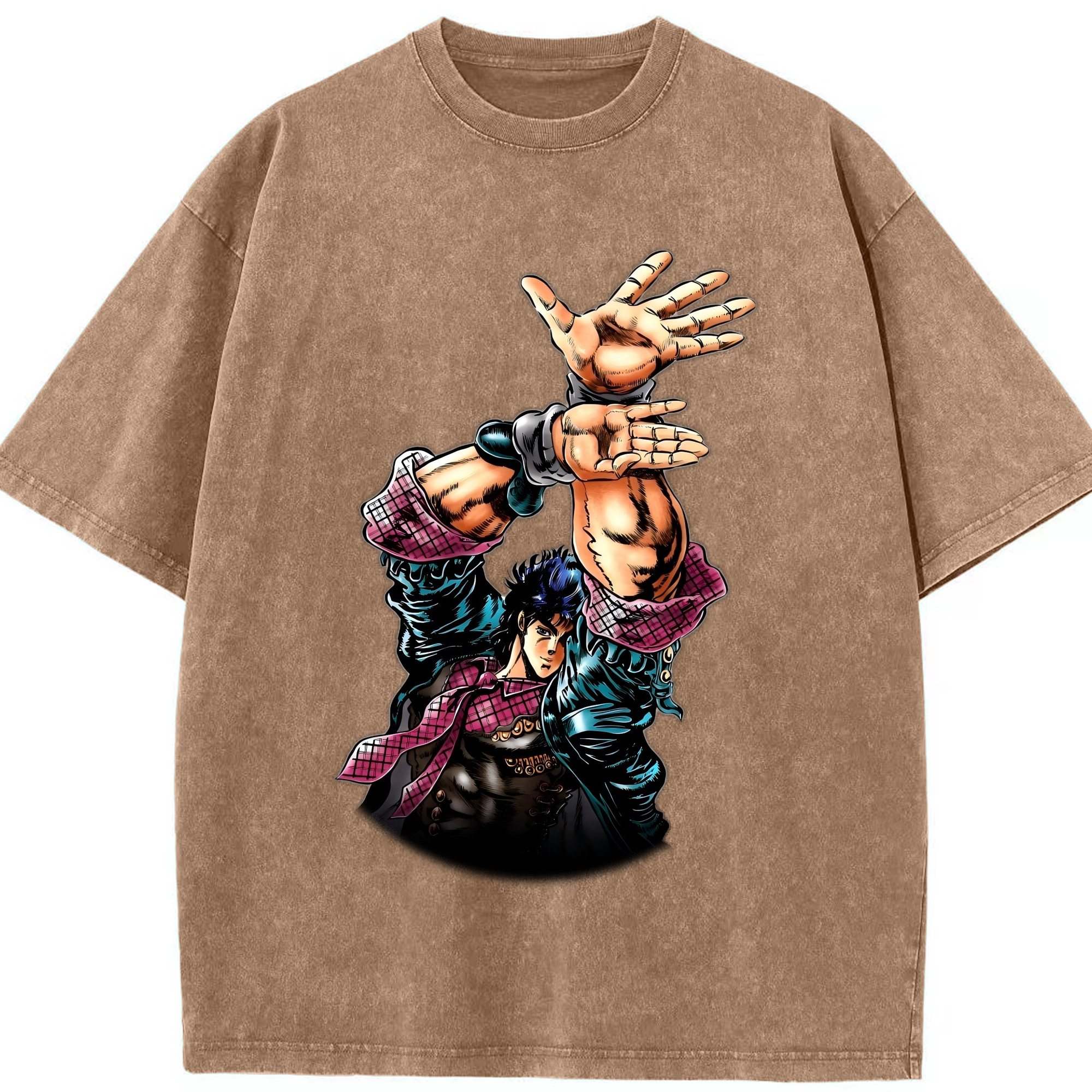 （画像用） ジョジョの奇妙な冒険 /ジョナサン?ジョースター JoJo's Bizarre Adventure Jonathan Joestar 綿100% ヴィンテージ風 半袖Tシャツ（フロントプリント）