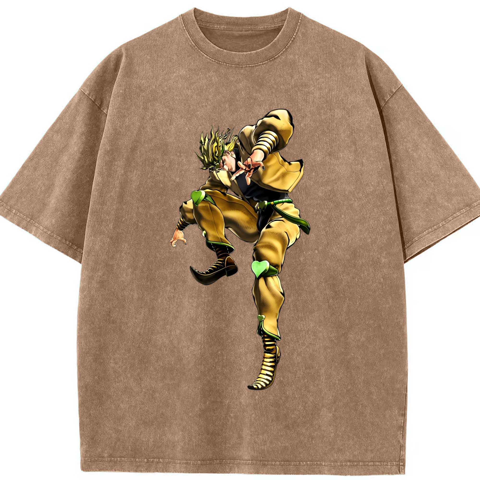 （画像用） ジョジョの奇妙な冒険 ディオ?ブランドー JoJo's Bizarre Adventure Dio Brando 綿100% ヴィンテージ風 半袖Tシャツ（フロントプリント）
