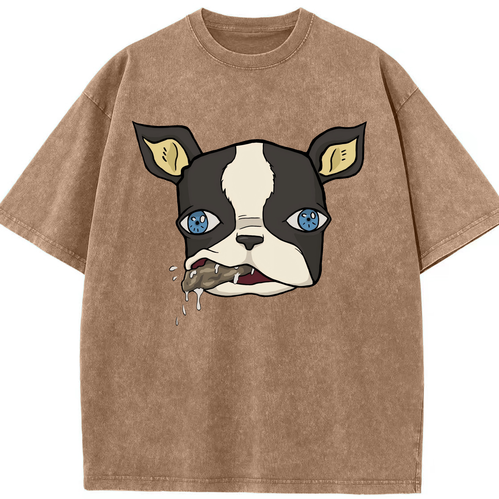（画像用） ジョジョの奇妙な冒険 イギー JoJo's Bizarre Adventure Iggy 綿100% ヴィンテージ風 半袖Tシャツ（フロントプリント）