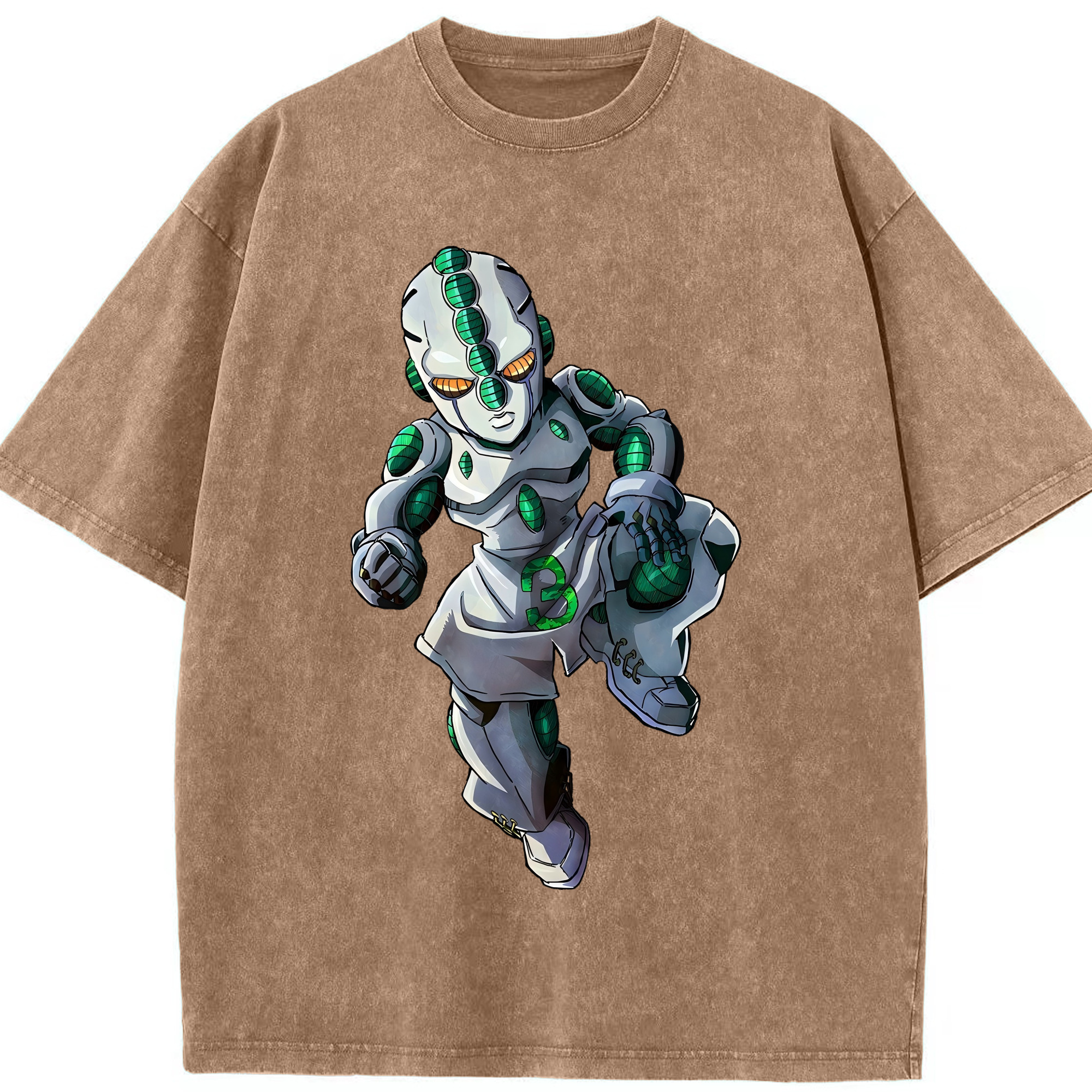 （画像用） ジョジョの奇妙な冒険 広瀨康一 JoJo's Bizarre Adventure Hirose Koichi 綿100% ヴィンテージ風 半袖Tシャツ（フロントプリント）