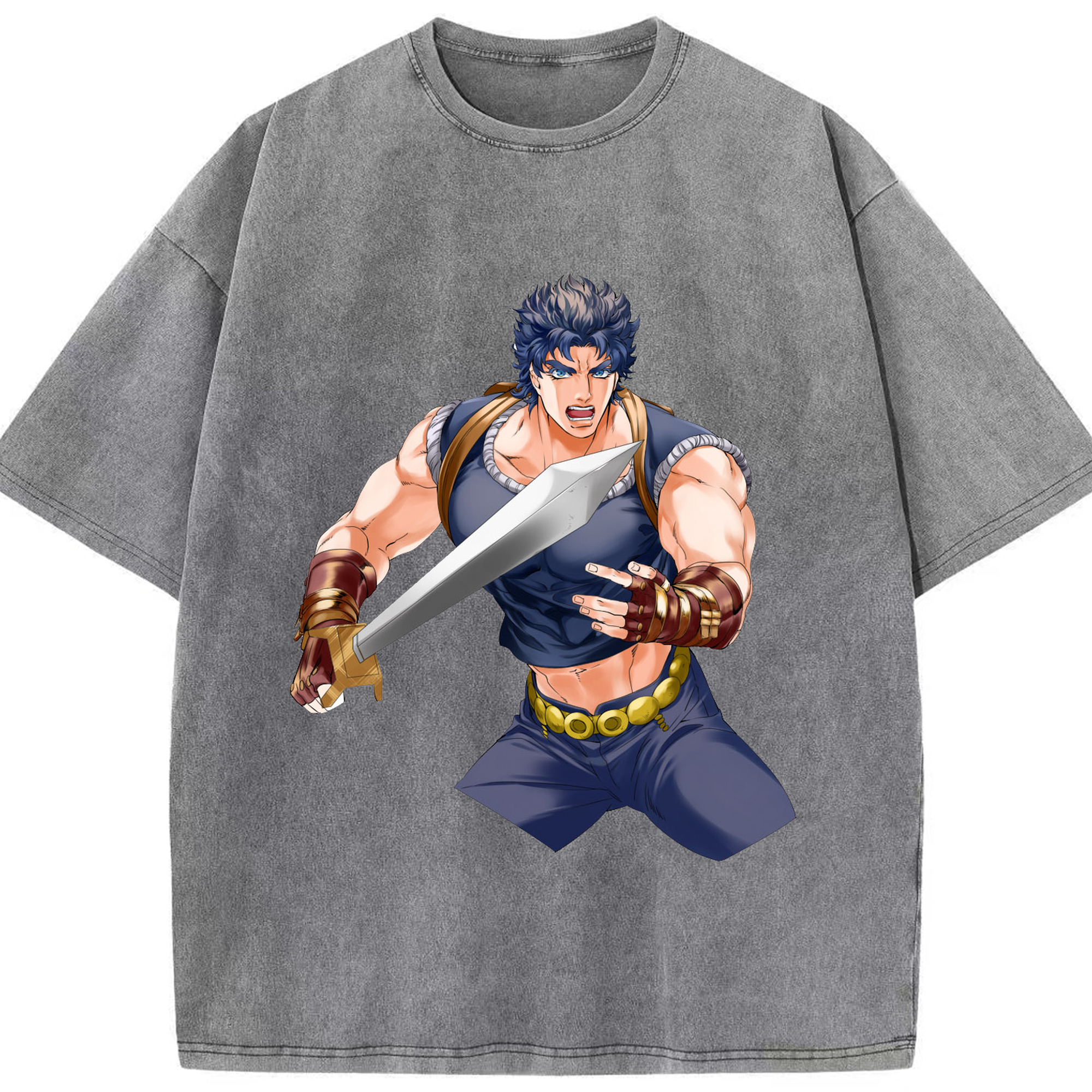 （画像用） ジョジョの奇妙な冒険 /ジョナサン?ジョースター JoJo's Bizarre Adventure Jonathan Joestar 綿100% ヴィンテージ風 半袖Tシャツ（フロントプリント）