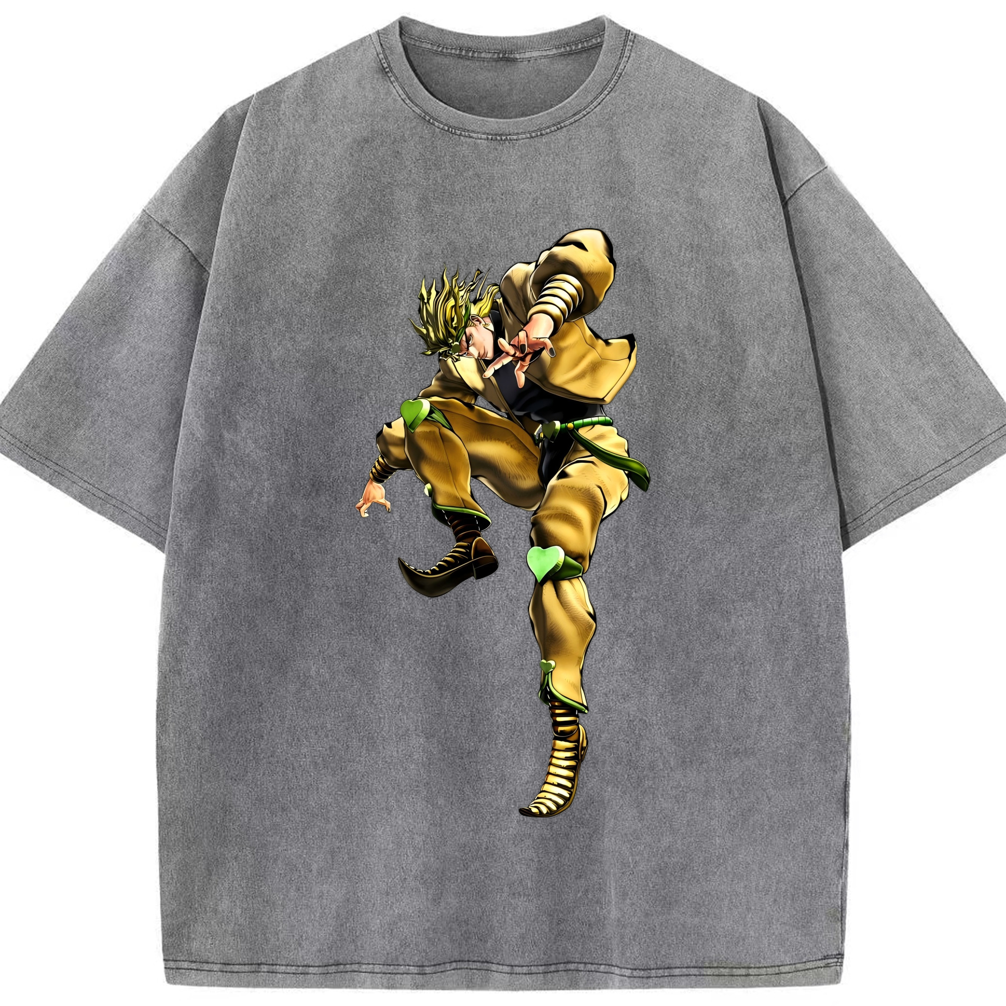 （画像用） ジョジョの奇妙な冒険 ディオ?ブランドー JoJo's Bizarre Adventure Dio Brando 綿100% ヴィンテージ風 半袖Tシャツ（フロントプリント）