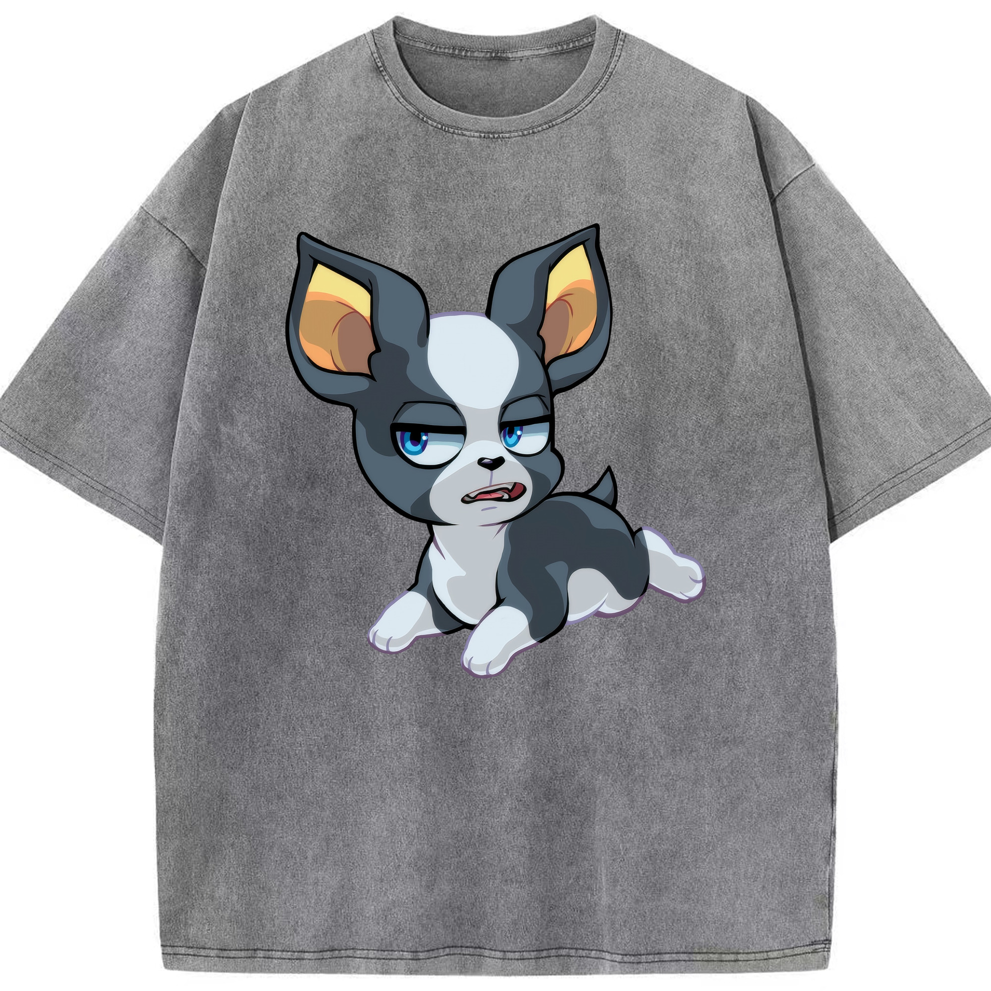 （画像用） ジョジョの奇妙な冒険 イギー JoJo's Bizarre Adventure Iggy 綿100% ヴィンテージ風 半袖Tシャツ（フロントプリント）