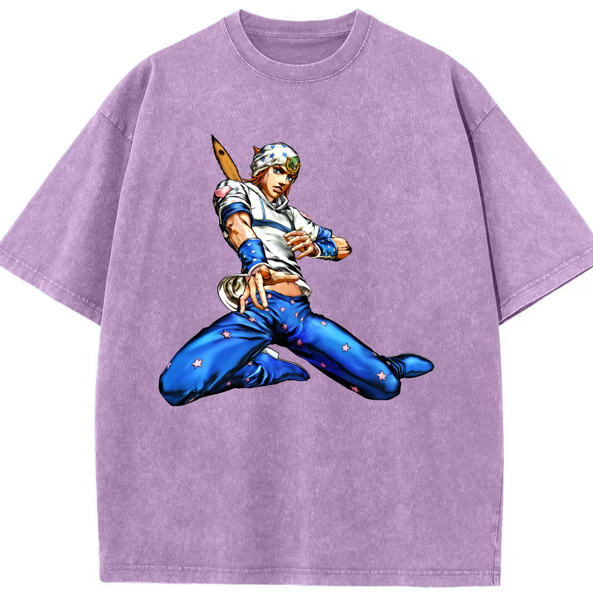 （画像用） ジョジョの奇妙な冒険 ジョナサン?ジョースター JoJo's Bizarre Adventure Jonathan Joestar 綿100% ヴィンテージ風 半袖Tシャツ（フロントプリント）