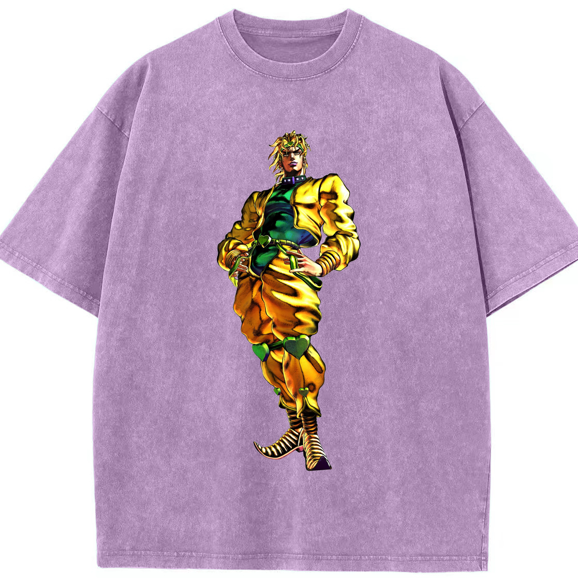 （画像用） ジョジョの奇妙な冒険 ディオ?ブランドー JoJo's Bizarre Adventure Dio Brando 綿100% ヴィンテージ風 半袖Tシャツ（フロントプリント）