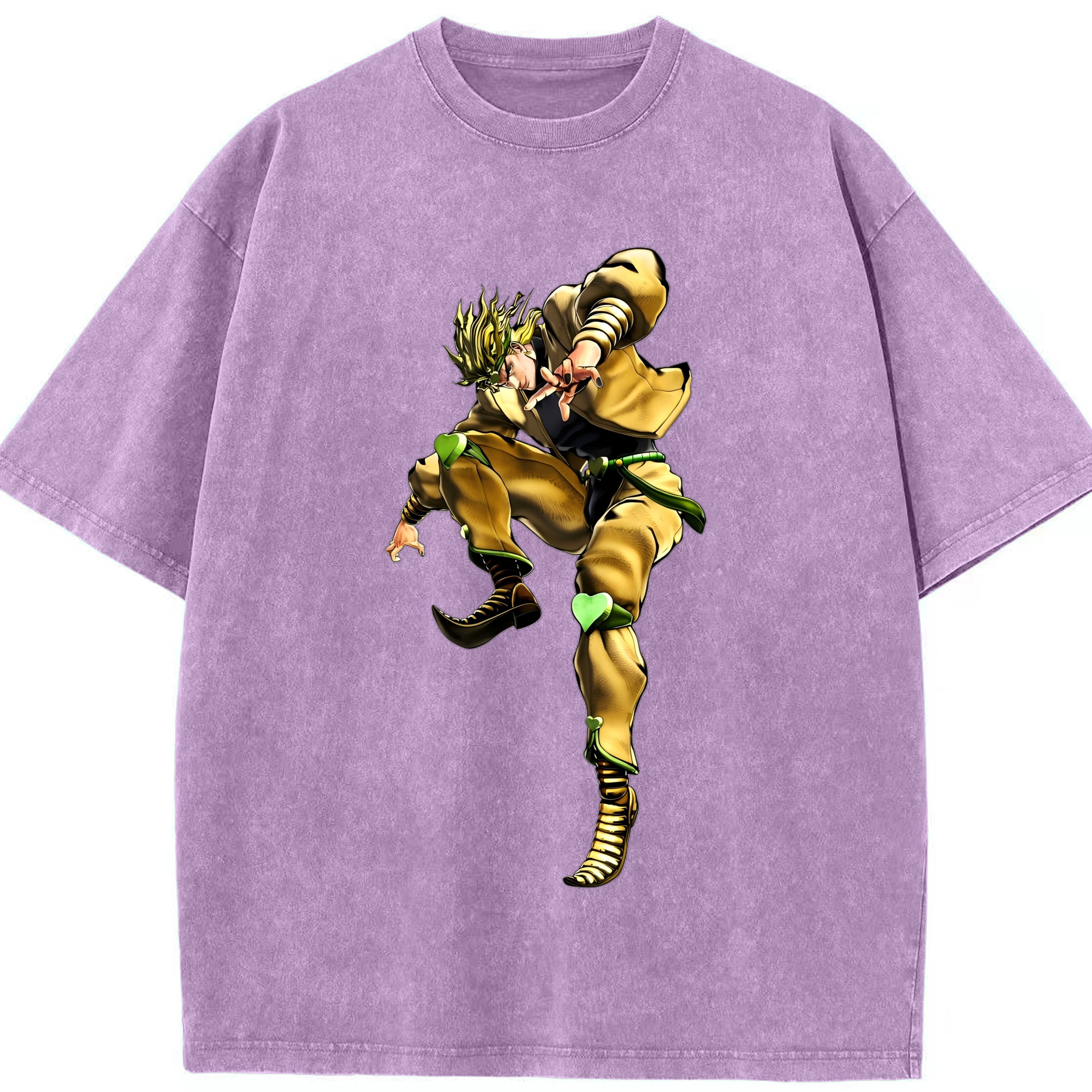 （画像用） ジョジョの奇妙な冒険 ディオ?ブランドー JoJo's Bizarre Adventure Dio Brando 綿100% ヴィンテージ風 半袖Tシャツ（フロントプリント）