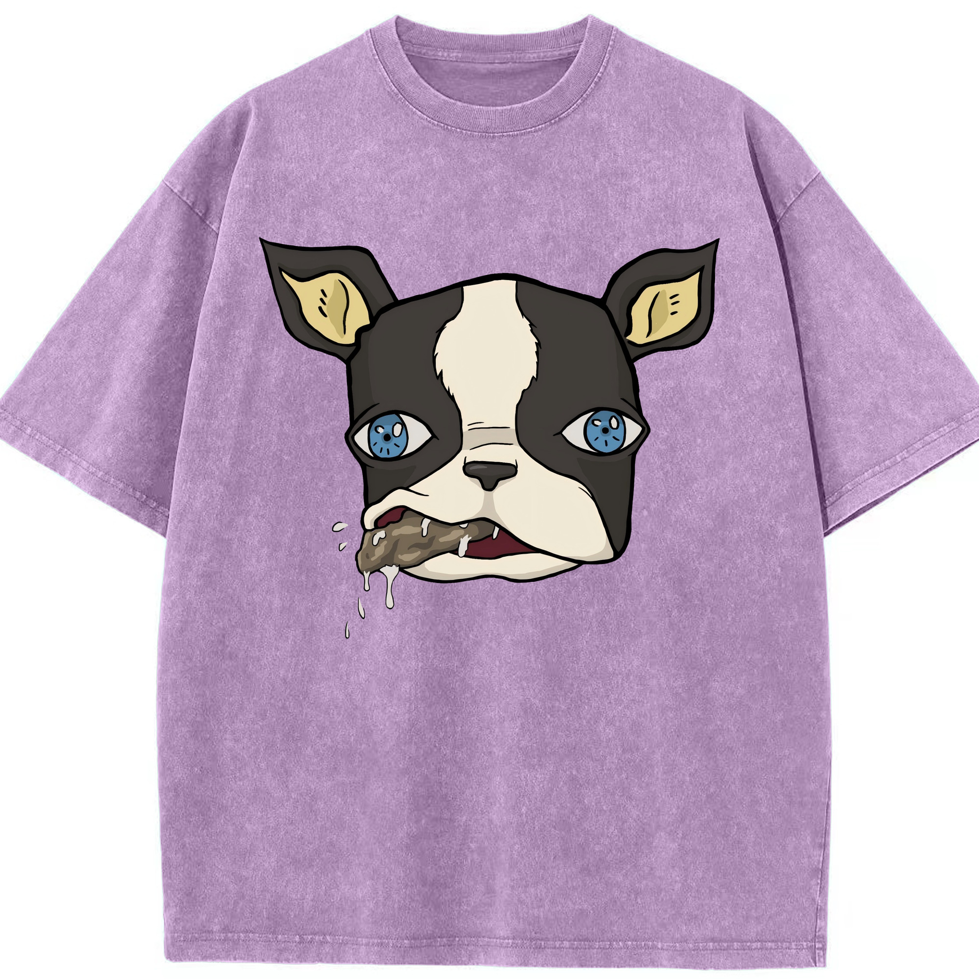（画像用） ジョジョの奇妙な冒険 イギー JoJo's Bizarre Adventure Iggy 綿100% ヴィンテージ風 半袖Tシャツ（フロントプリント）