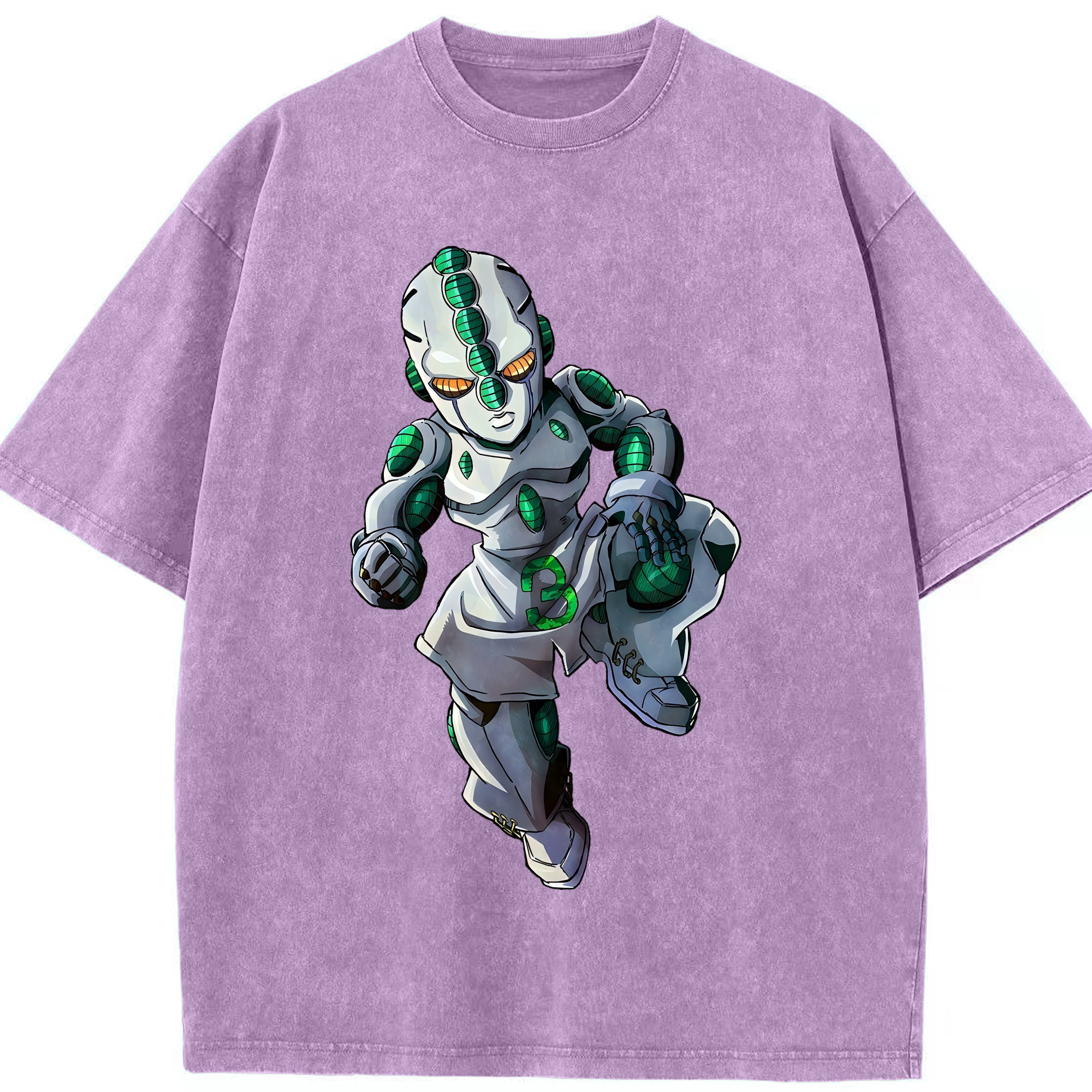 （画像用） ジョジョの奇妙な冒険 広瀨康一 JoJo's Bizarre Adventure Hirose Koichi 綿100% ヴィンテージ風 半袖Tシャツ（フロントプリント）