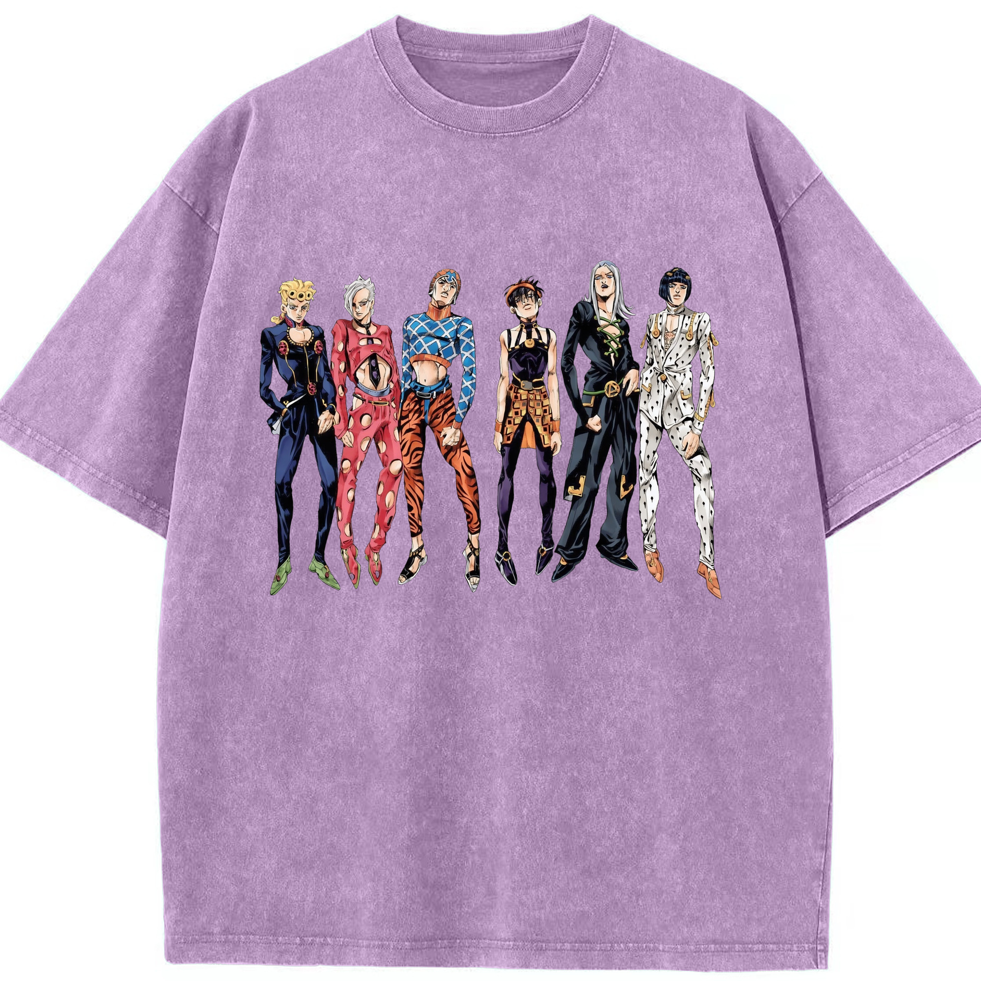 （画像用） ジョジョの奇妙な冒険 JoJo's Bizarre Adventure 綿100% ヴィンテージ風 半袖Tシャツ（フロントプリント）
