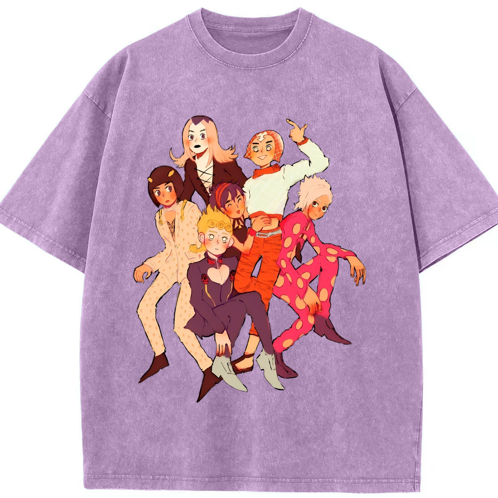 （画像用） ジョジョの奇妙な冒険 JoJo's Bizarre Adventure 綿100% ヴィンテージ風 半袖Tシャツ（フロントプリント）