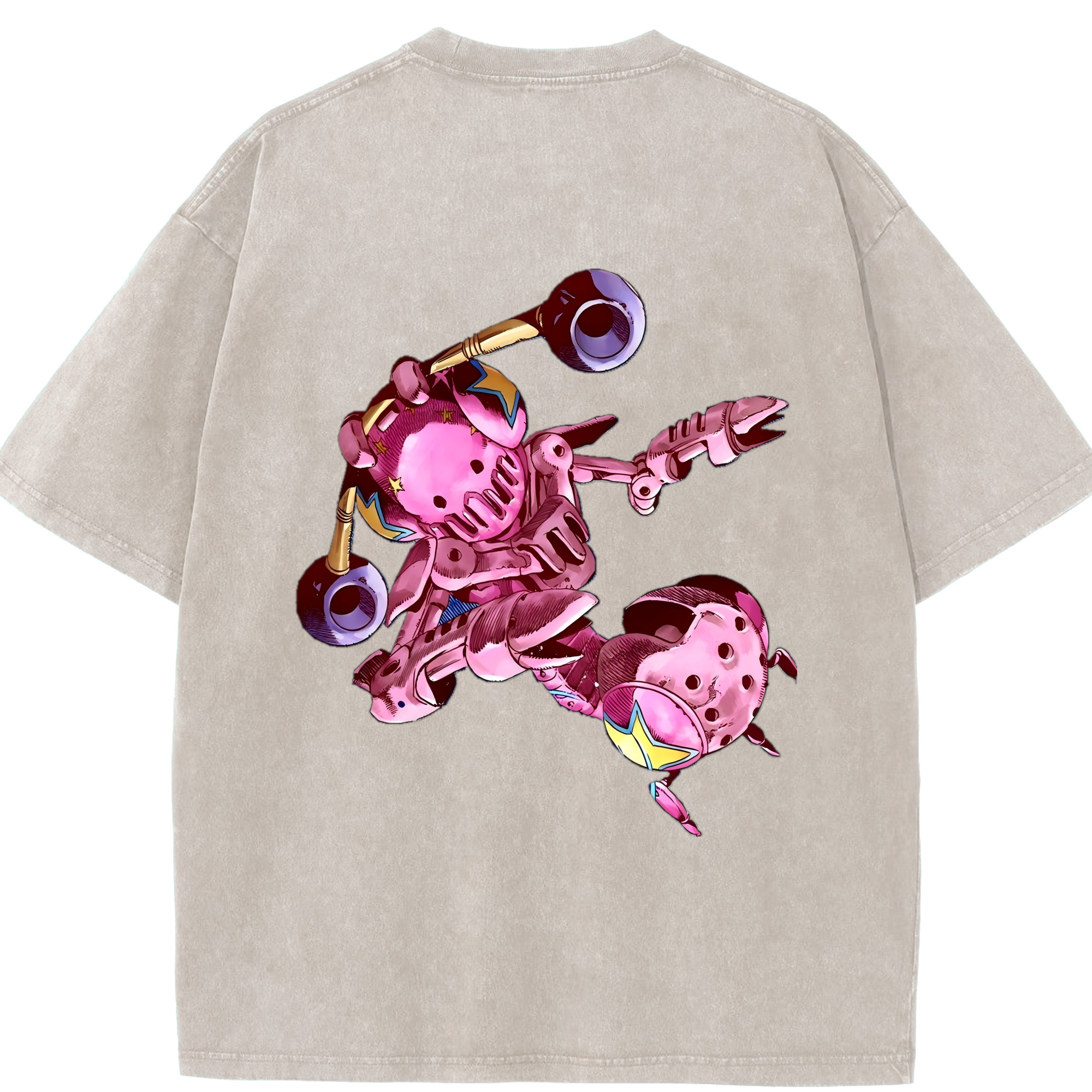 （画像用） ジョジョの奇妙な冒険 ジョナサン?ジョースター JoJo's Bizarre Adventure Jonathan Joestar 綿100% ヴィンテージ風 半袖Tシャツ（背面プリント）
