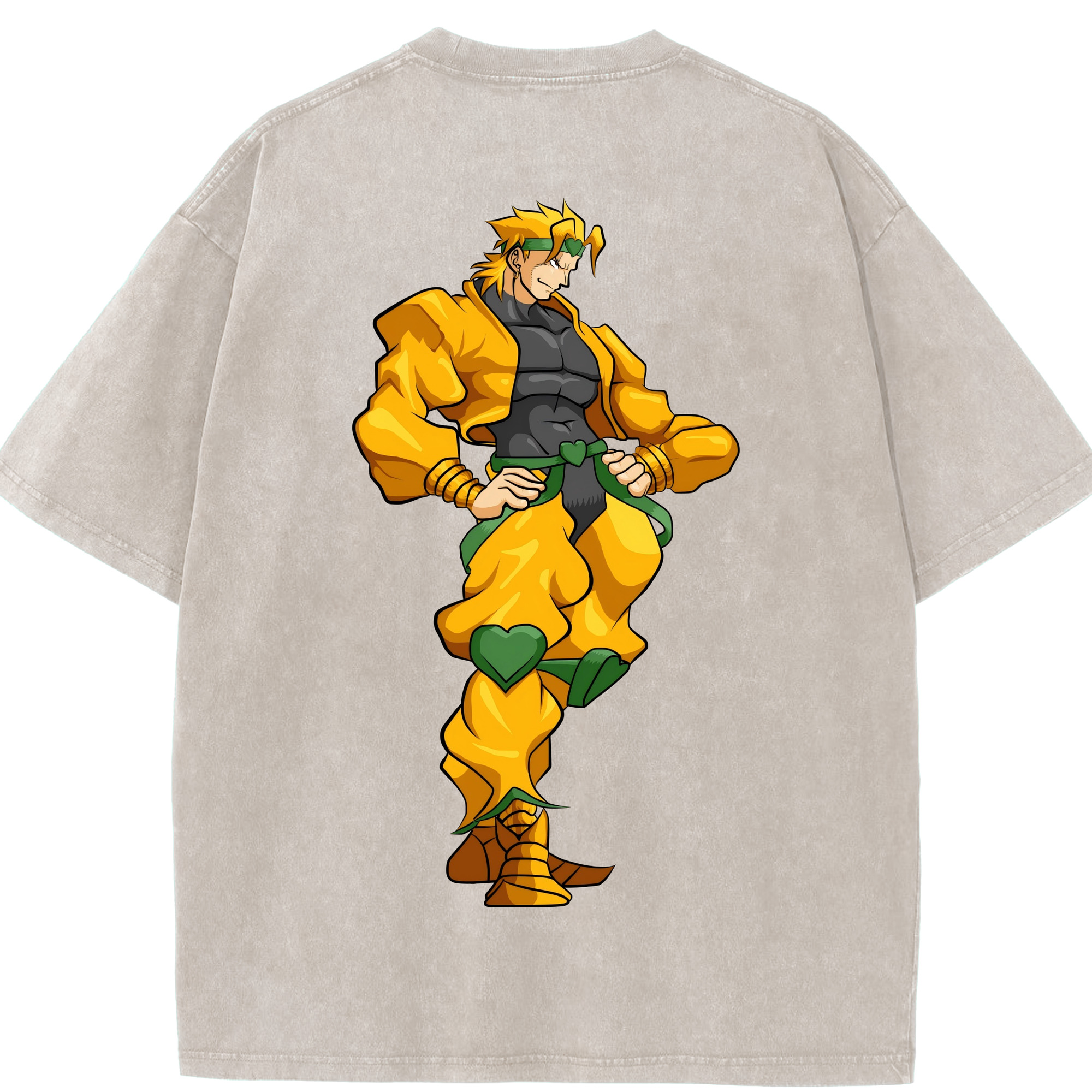 （画像用） ジョジョの奇妙な冒険 ディオ?ブランドー JoJo's Bizarre Adventure Dio Brando 綿100% ヴィンテージ風 半袖Tシャツ（背面プリント）