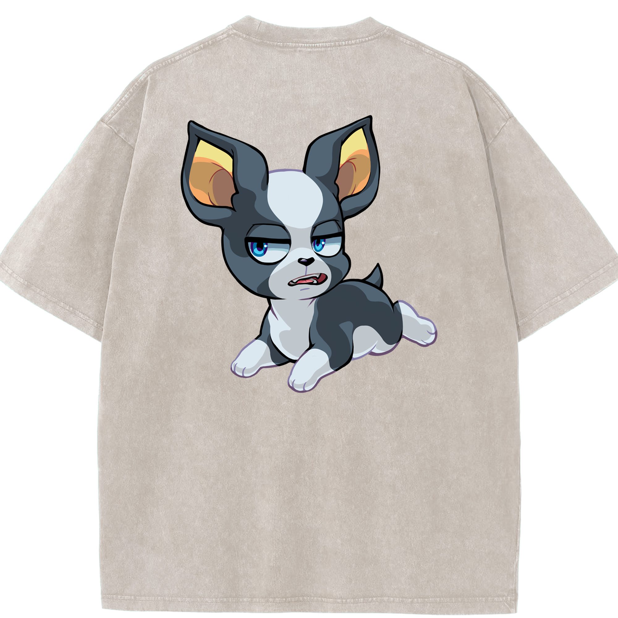 （画像用） ジョジョの奇妙な冒険 イギー JoJo's Bizarre Adventure Iggy 綿100% ヴィンテージ風 半袖Tシャツ（背面プリント）
