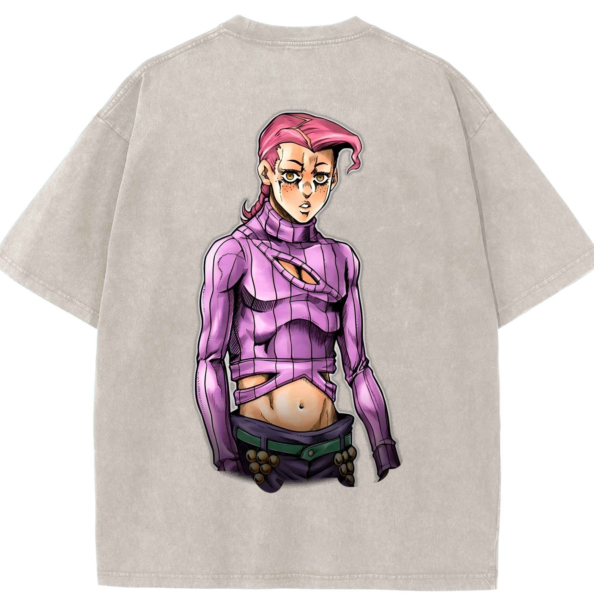 （画像用） ジョジョの奇妙な冒険 ビネガー?ドッピオ JoJo's Bizarre Adventure Vinegar Doppio 綿100% ヴィンテージ風 半袖Tシャツ（背面プリント）