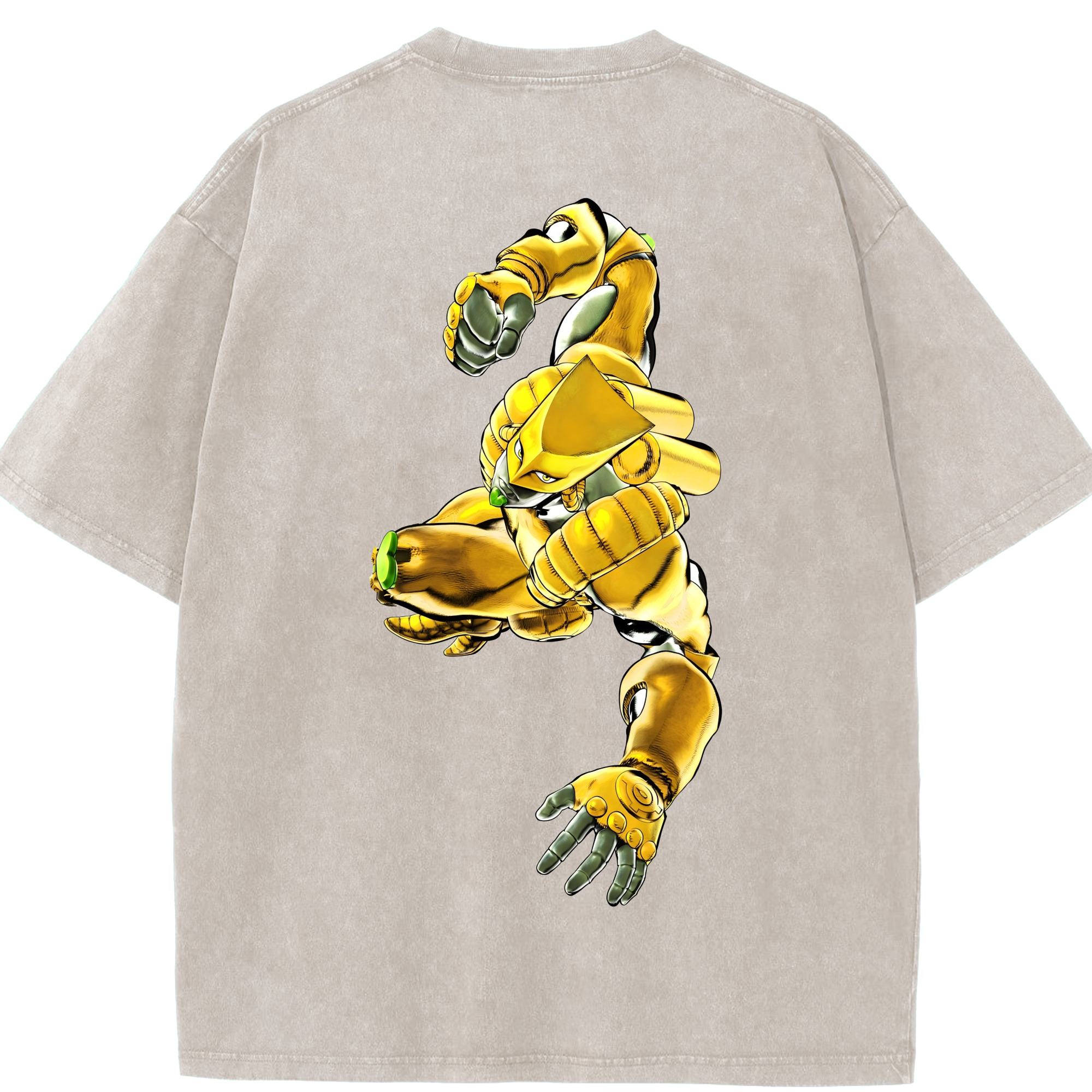 （画像用） ジョジョの奇妙な冒険 ディオ?ブランドー JoJo's Bizarre Adventure Dio Brando 綿100% ヴィンテージ風 半袖Tシャツ（背面プリント）