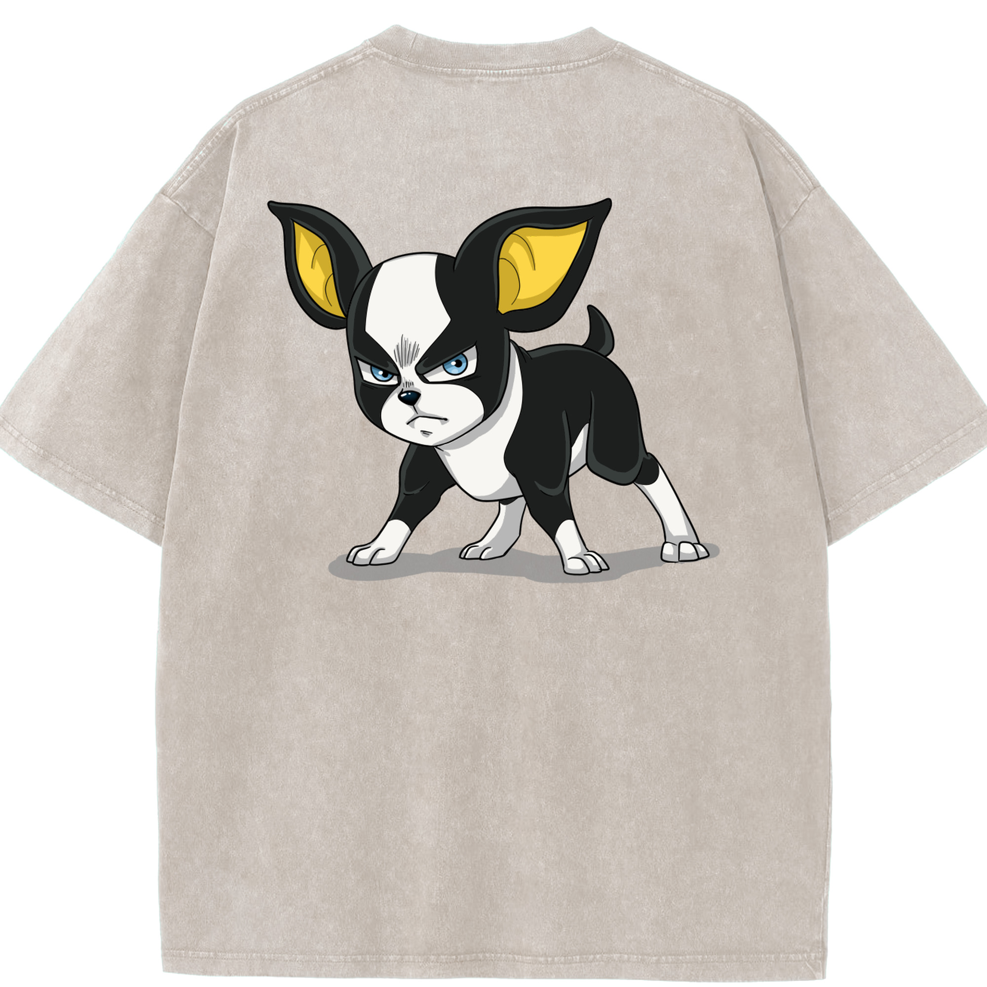 （画像用） ジョジョの奇妙な冒険 イギー JoJo's Bizarre Adventure Iggy 綿100% ヴィンテージ風 半袖Tシャツ（背面プリント）