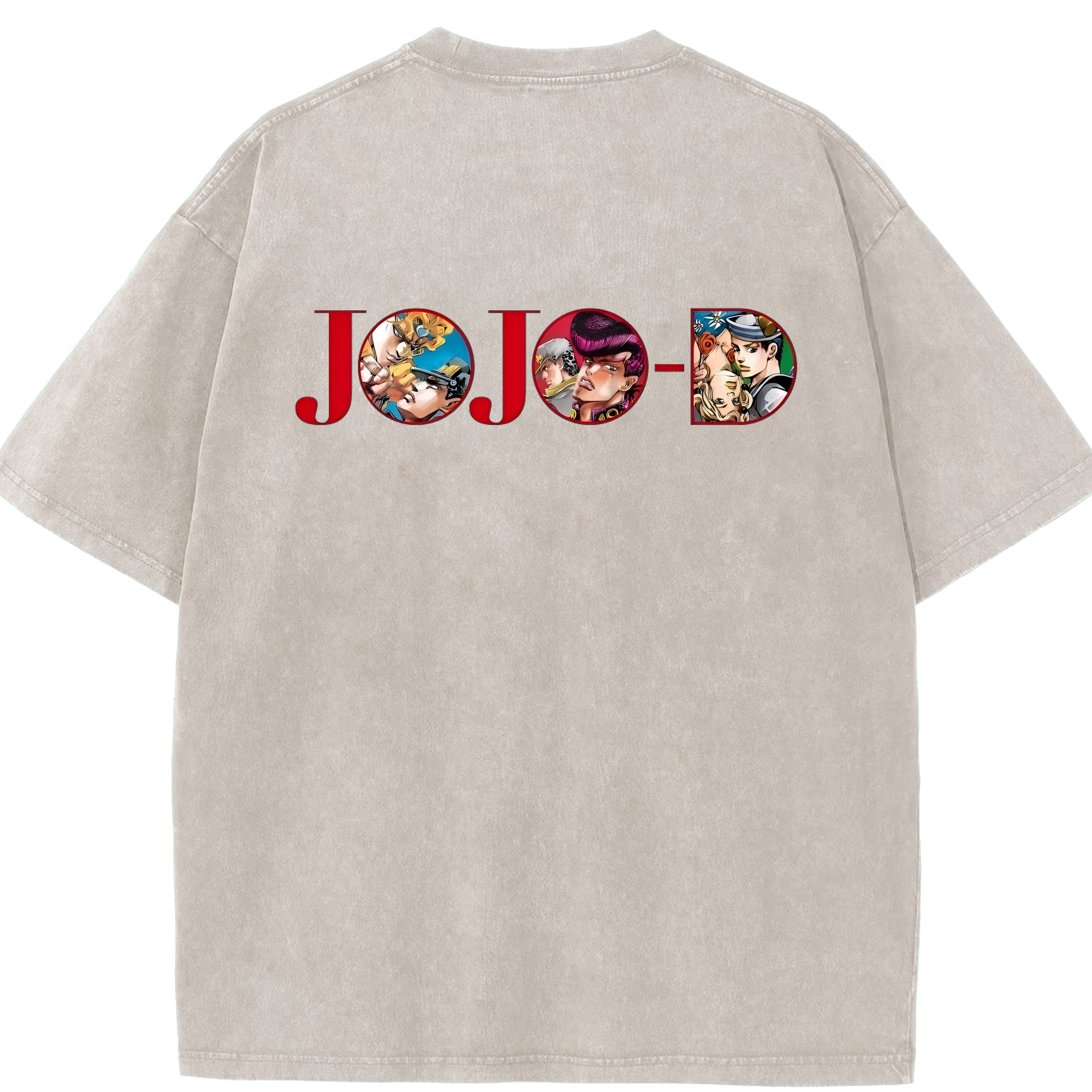 （画像用） ジョジョの奇妙な冒険 JoJo's Bizarre Adventure 綿100% ヴィンテージ風 半袖Tシャツ（背面プリント）