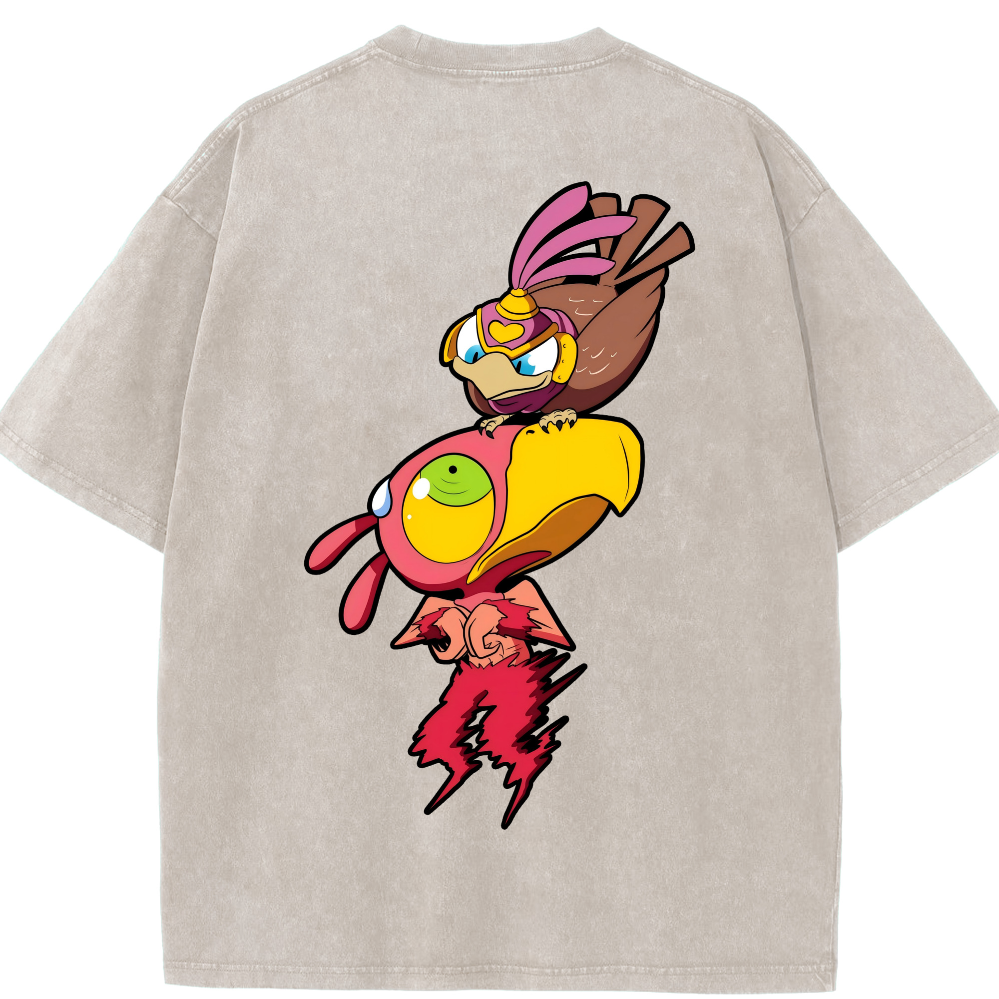 （画像用） ジョジョの奇妙な冒険 JoJo's Bizarre Adventure 綿100% ヴィンテージ風 半袖Tシャツ（背面プリント）