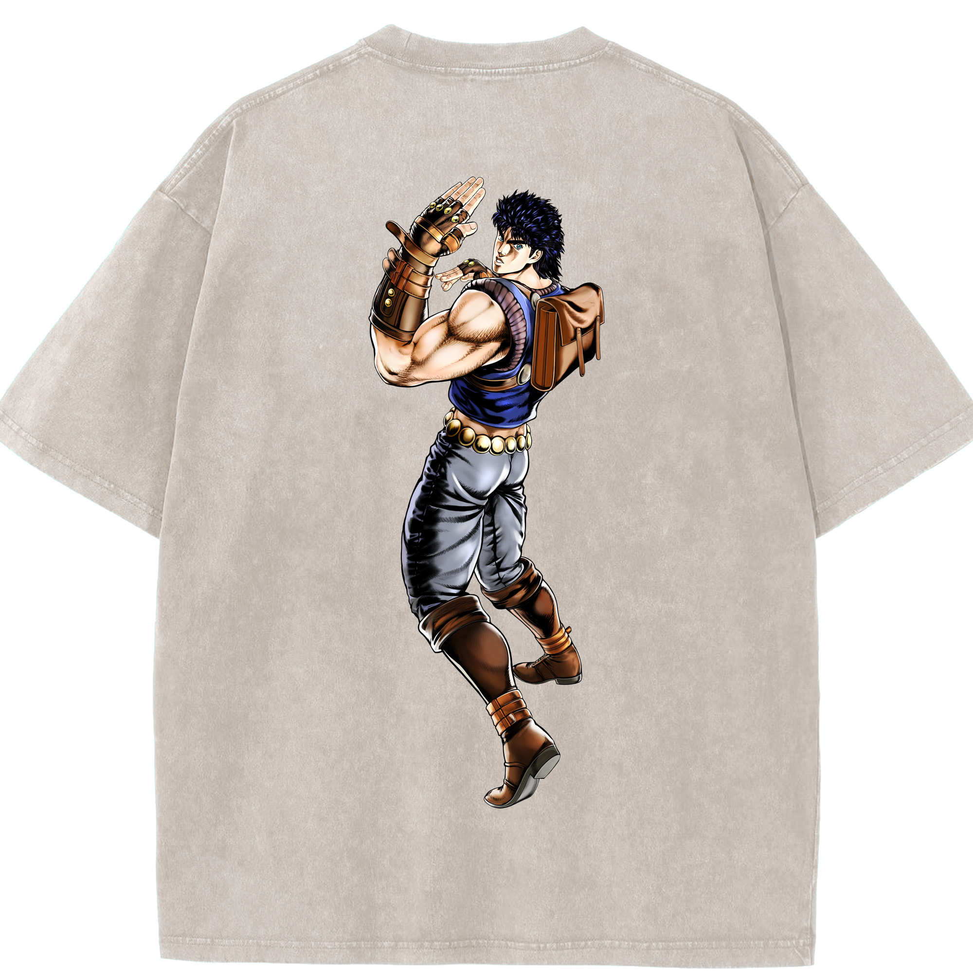 （画像用） ジョジョの奇妙な冒険 /ジョナサン?ジョースター JoJo's Bizarre Adventure Jonathan Joestar 綿100% ヴィンテージ風 半袖Tシャツ（背面プリント）