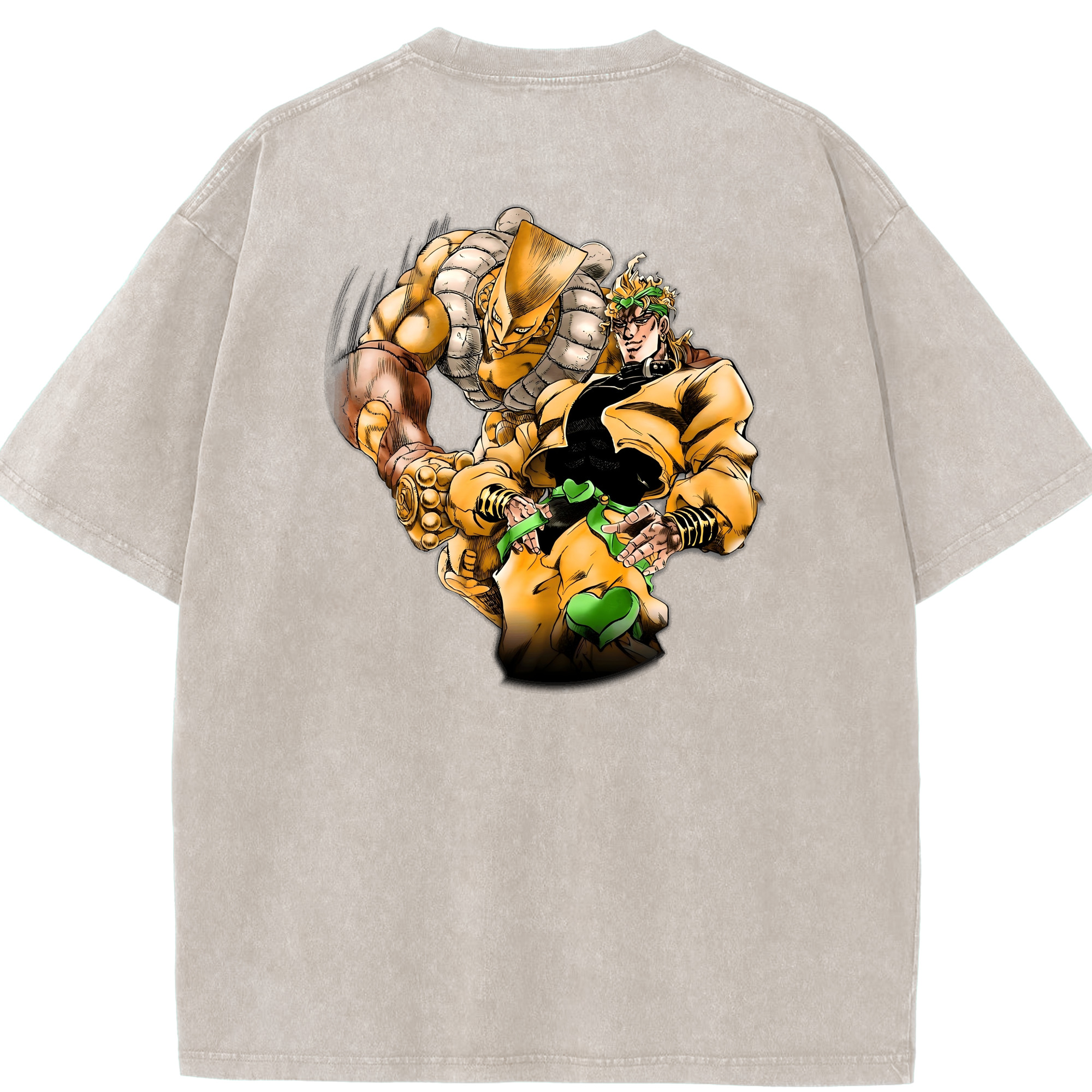 （画像用） ジョジョの奇妙な冒険 ディオ?ブランドー JoJo's Bizarre Adventure Dio Brando 綿100% ヴィンテージ風 半袖Tシャツ（背面プリント）
