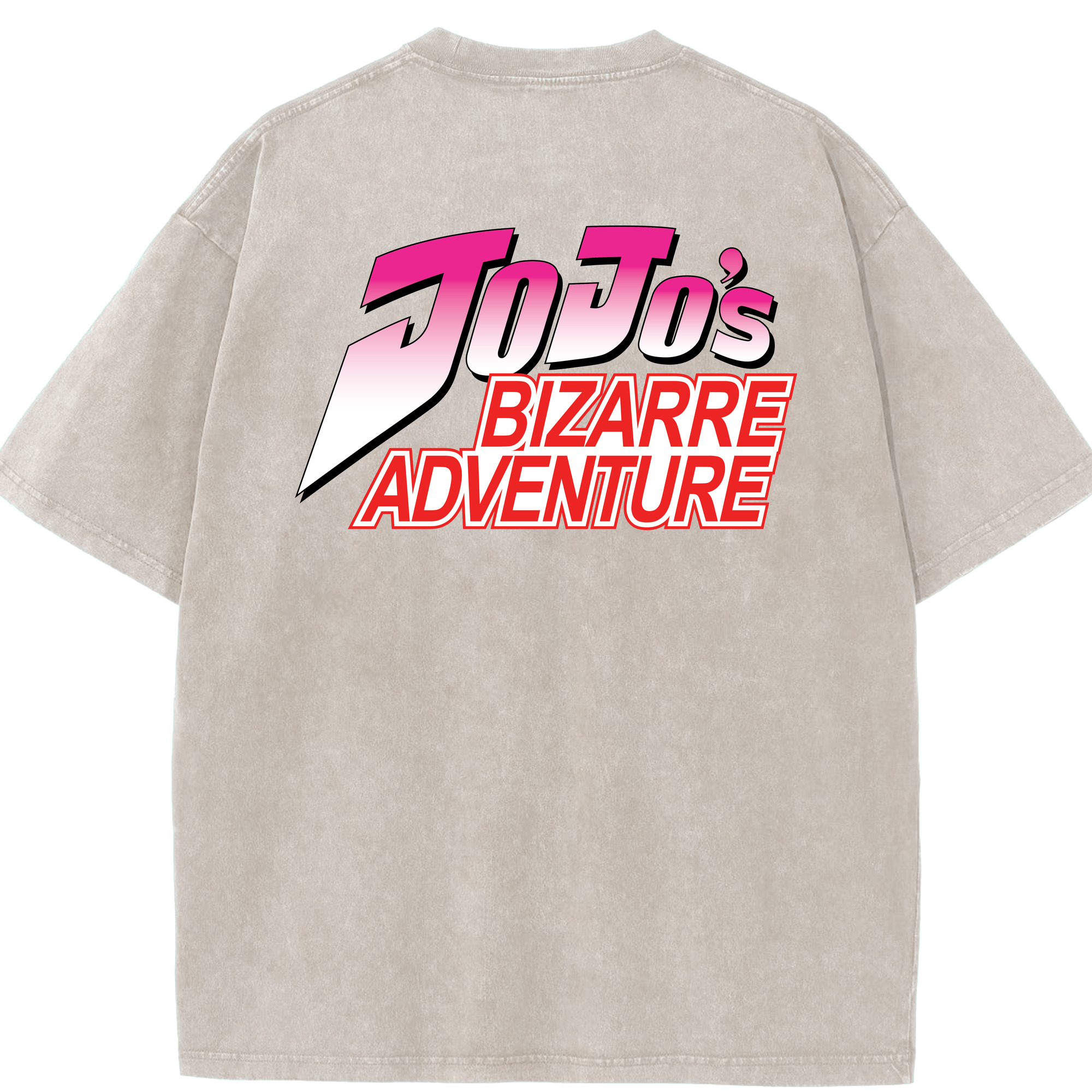 （画像用） ジョジョの奇妙な冒険 JoJo's Bizarre Adventure 綿100% ヴィンテージ風 半袖Tシャツ（背面プリント）