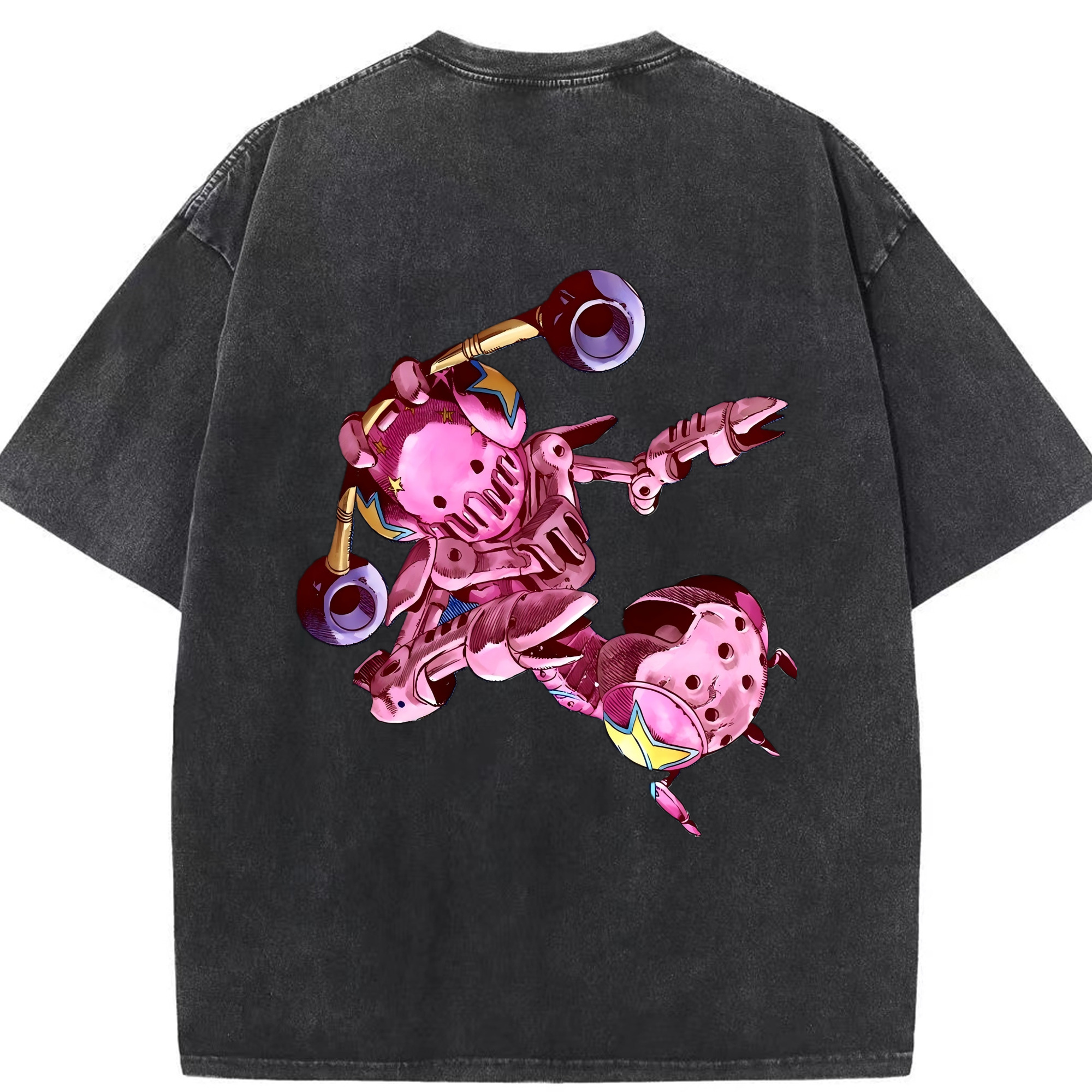 （画像用） ジョジョの奇妙な冒険 ジョナサン?ジョースター JoJo's Bizarre Adventure Jonathan Joestar 綿100% ヴィンテージ風 半袖Tシャツ（背面プリント）