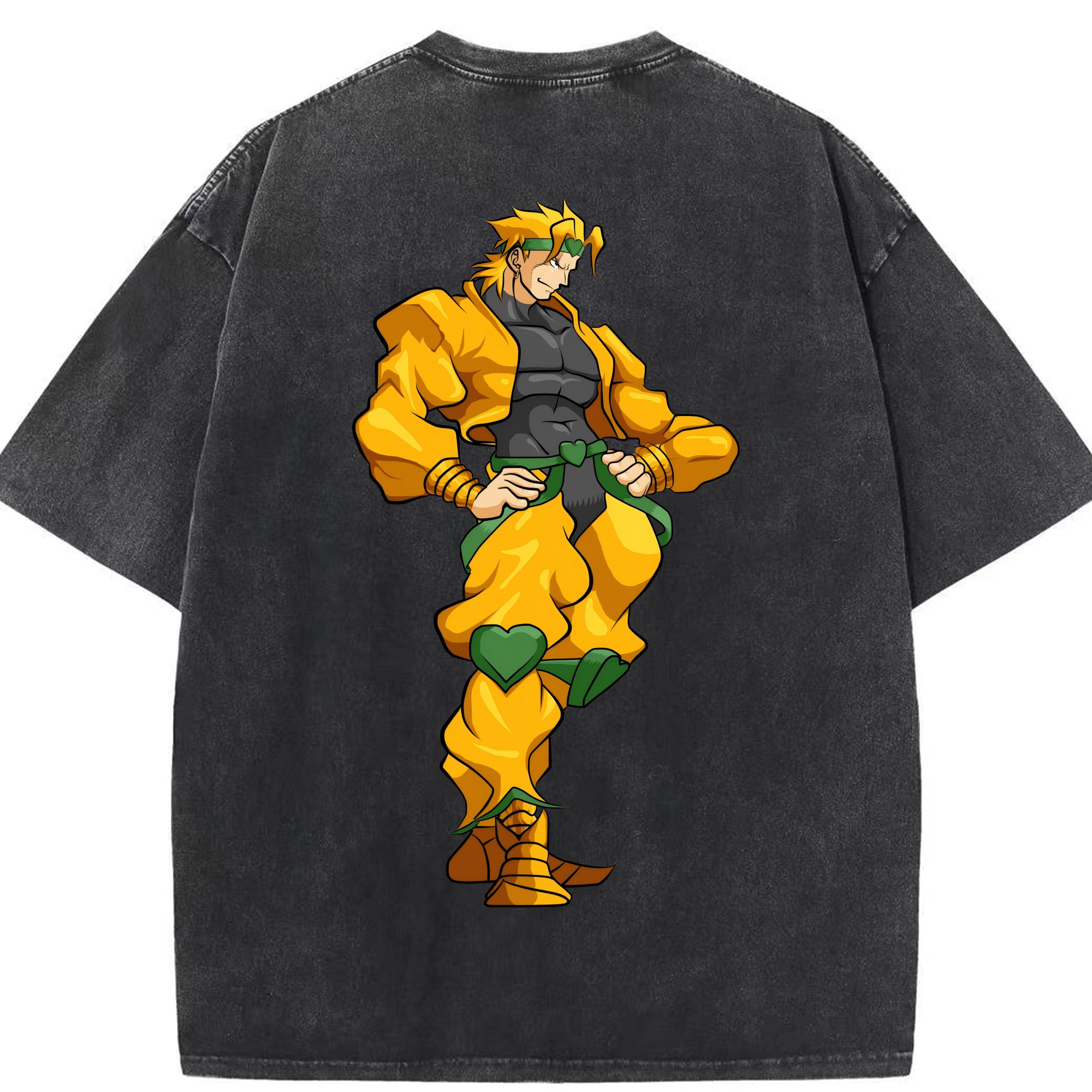 （画像用） ジョジョの奇妙な冒険 ディオ?ブランドー JoJo's Bizarre Adventure Dio Brando 綿100% ヴィンテージ風 半袖Tシャツ（背面プリント）