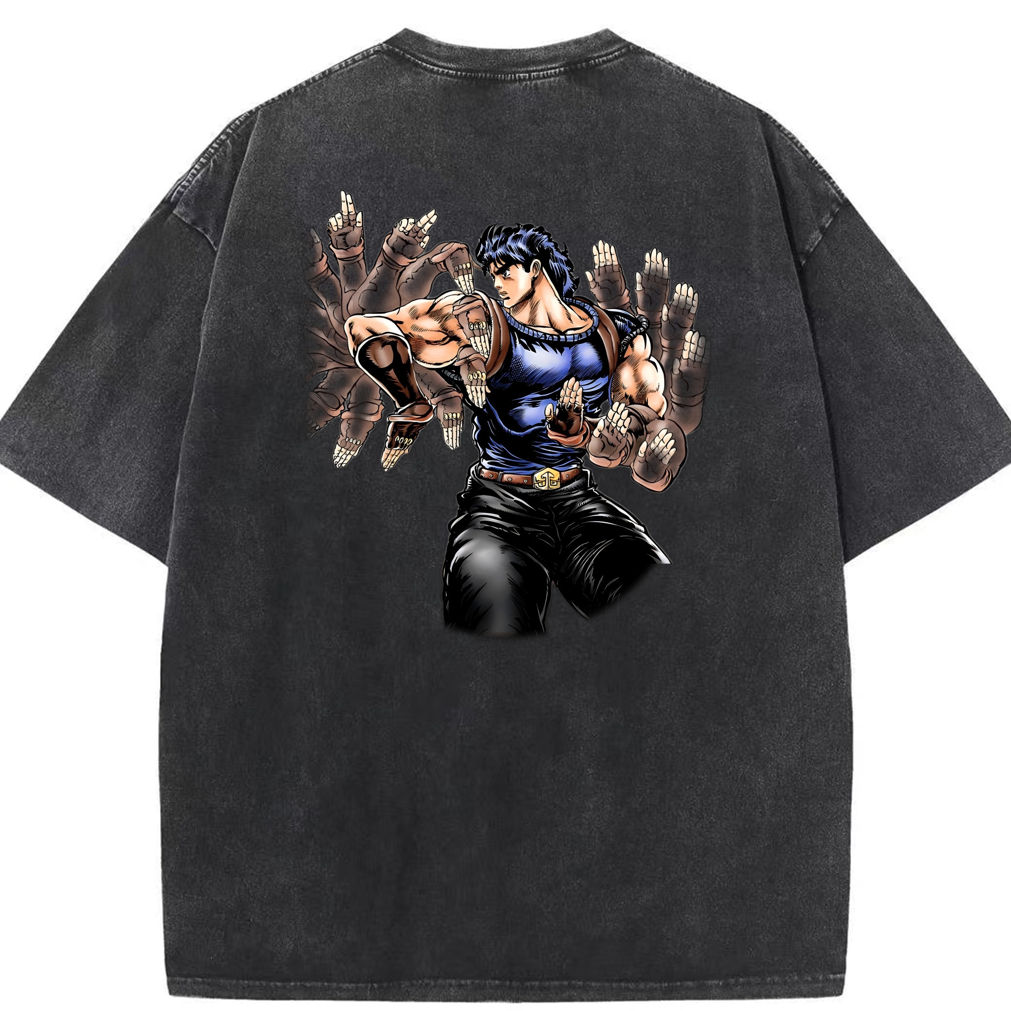 （画像用） ジョジョの奇妙な冒険 /ジョナサン?ジョースター JoJo's Bizarre Adventure Jonathan Joestar 綿100% ヴィンテージ風 半袖Tシャツ（背面プリント）