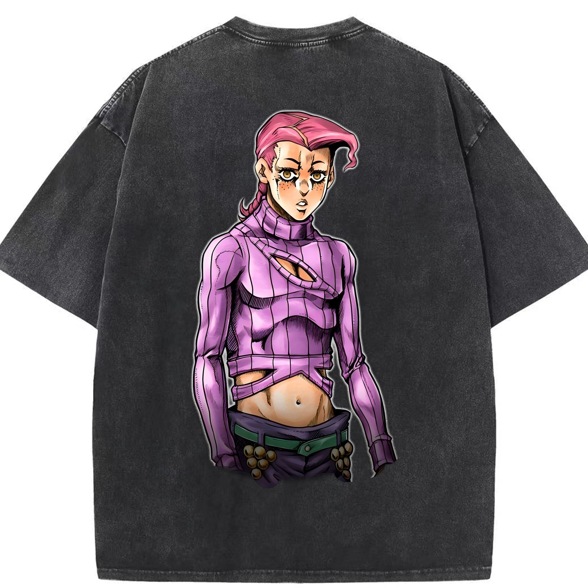 （画像用） ジョジョの奇妙な冒険 ビネガー?ドッピオ JoJo's Bizarre Adventure Vinegar Doppio 綿100% ヴィンテージ風 半袖Tシャツ（背面プリント）