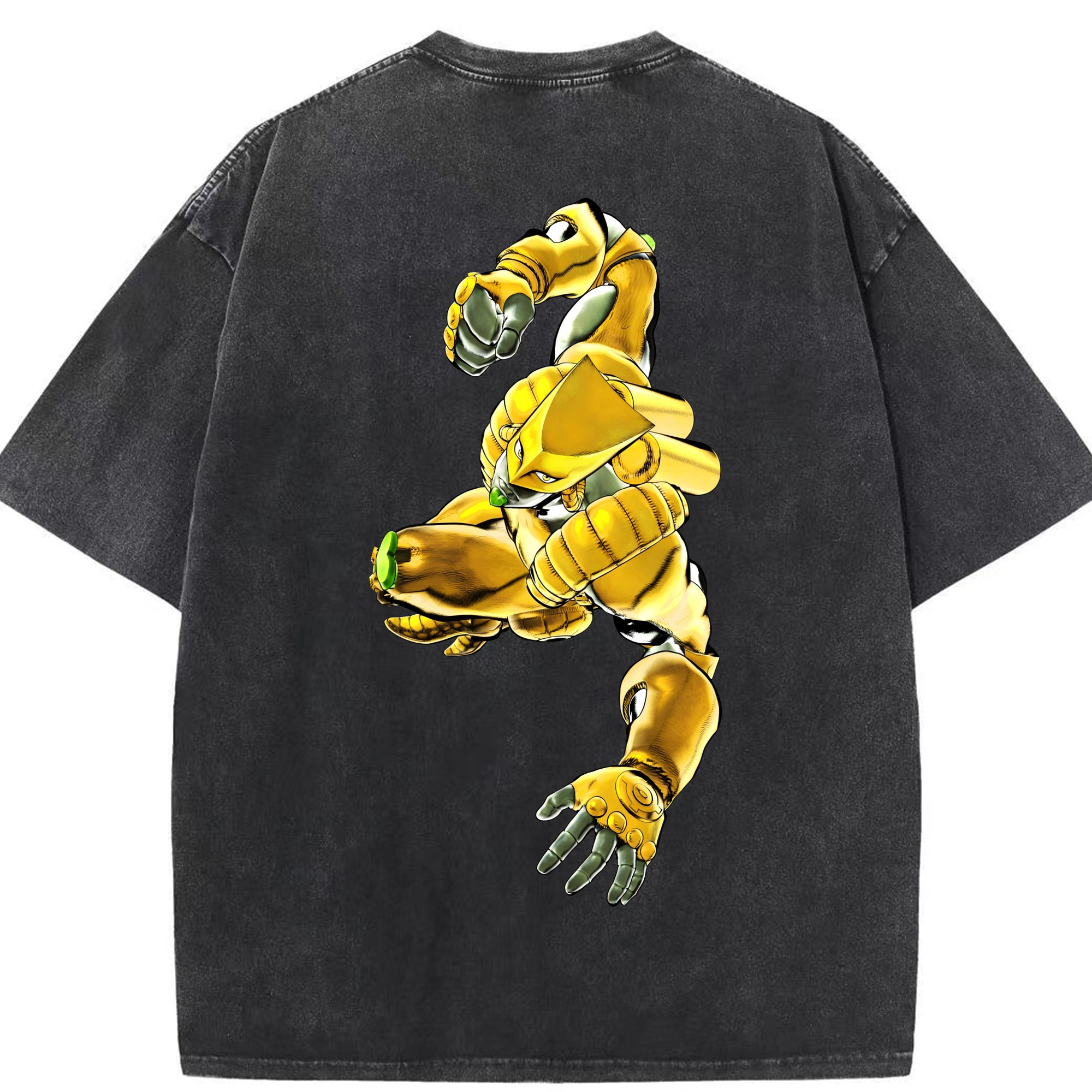 （画像用） ジョジョの奇妙な冒険 ディオ?ブランドー JoJo's Bizarre Adventure Dio Brando 綿100% ヴィンテージ風 半袖Tシャツ（背面プリント）