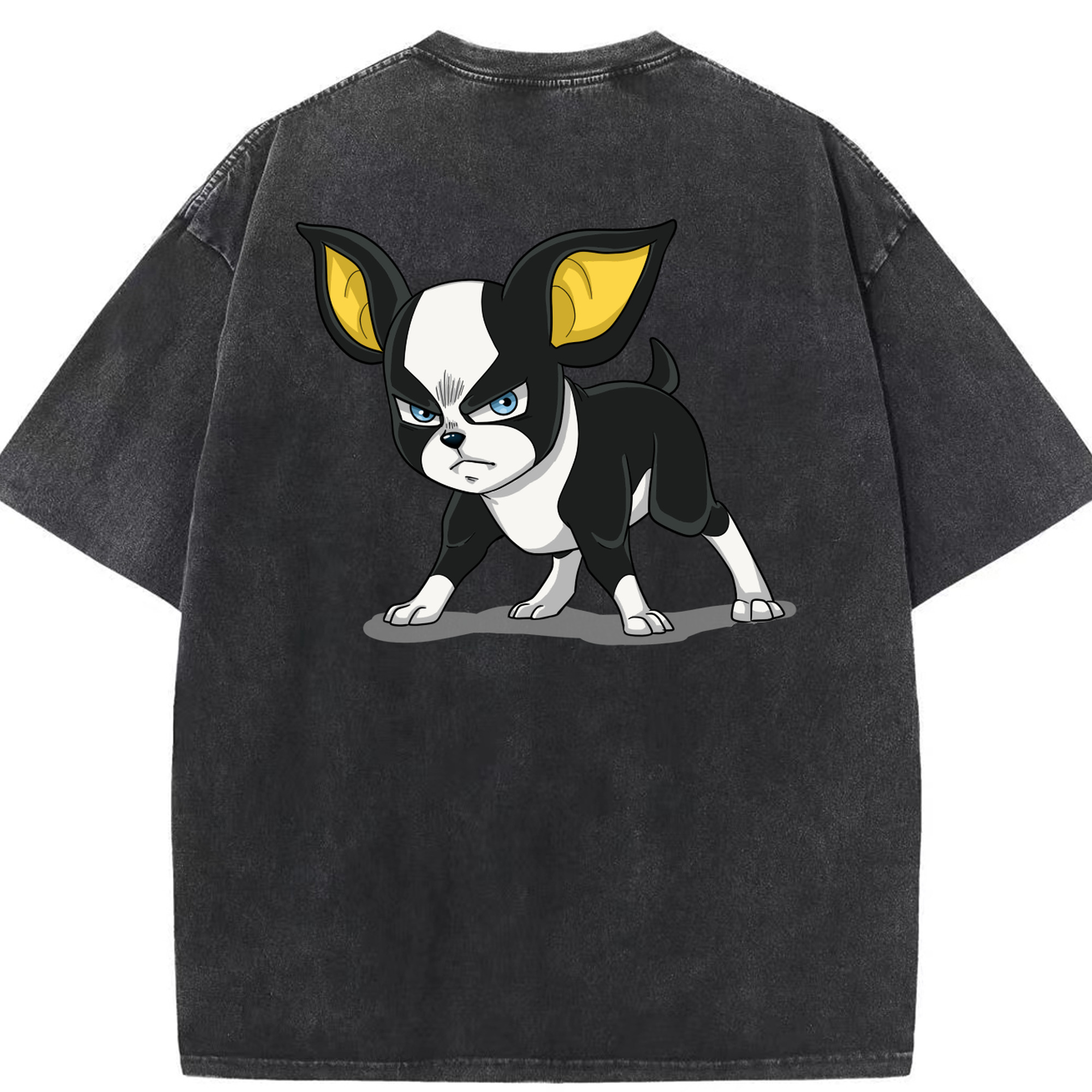 （画像用） ジョジョの奇妙な冒険 イギー JoJo's Bizarre Adventure Iggy 綿100% ヴィンテージ風 半袖Tシャツ（背面プリント）
