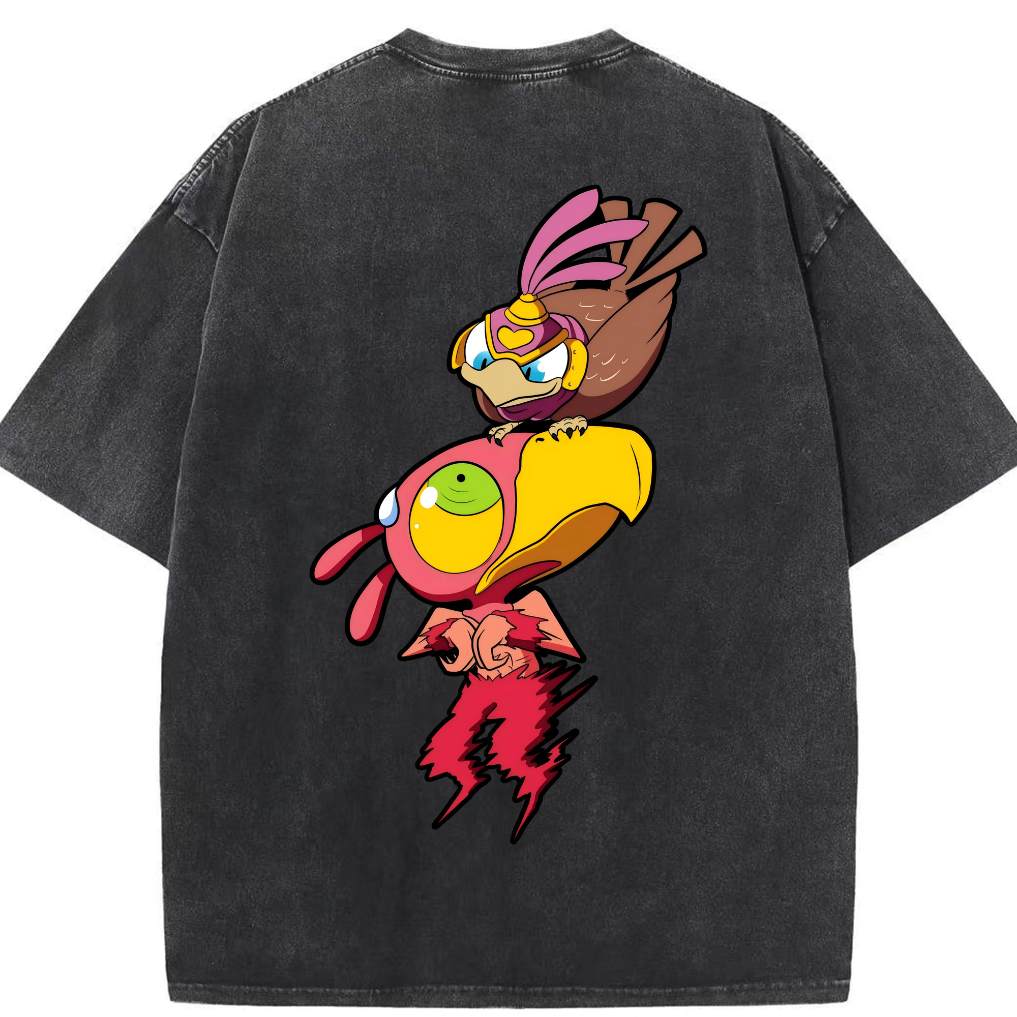 （画像用） ジョジョの奇妙な冒険 JoJo's Bizarre Adventure 綿100% ヴィンテージ風 半袖Tシャツ（背面プリント）