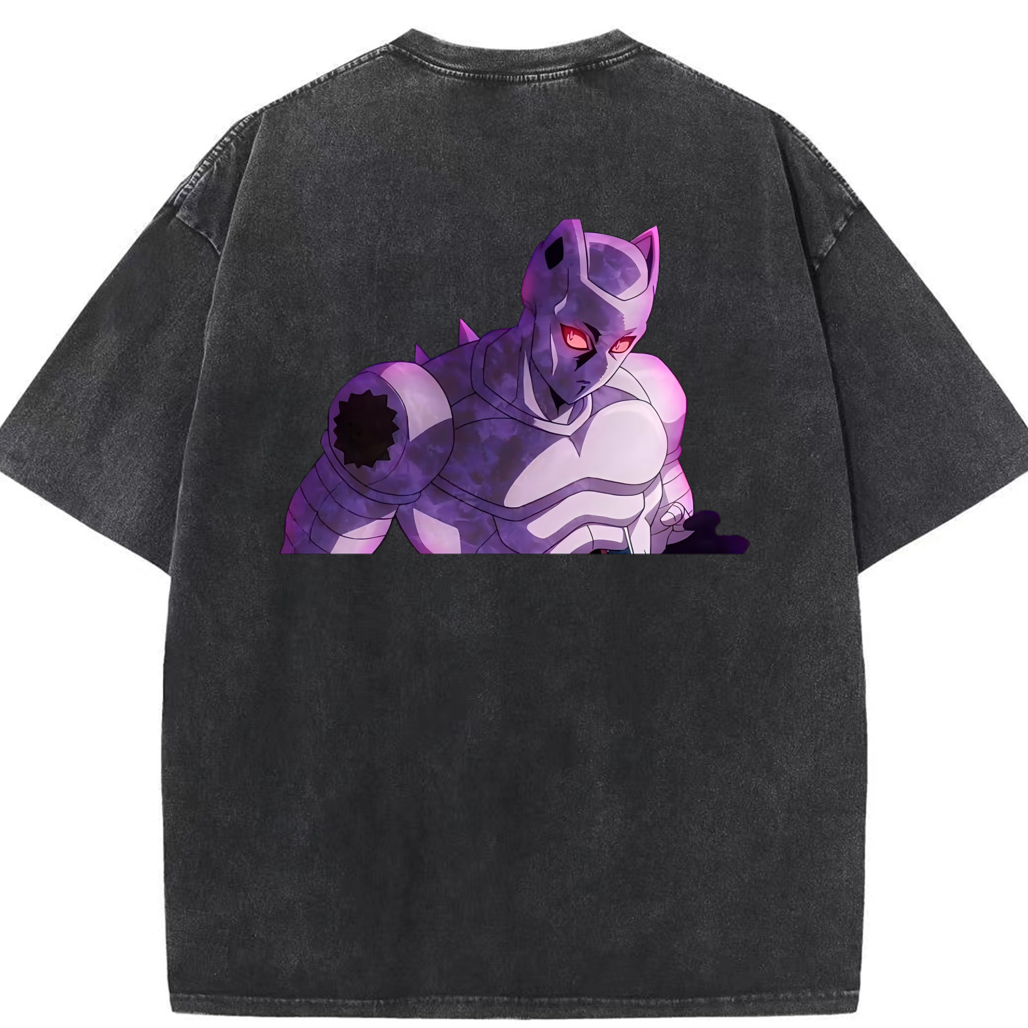 （画像用） ジョジョの奇妙な冒険 きら よしかげ JoJo's Bizarre Adventure Kira Yoshikage 綿100% ヴィンテージ風 半袖Tシャツ（背面プリント）