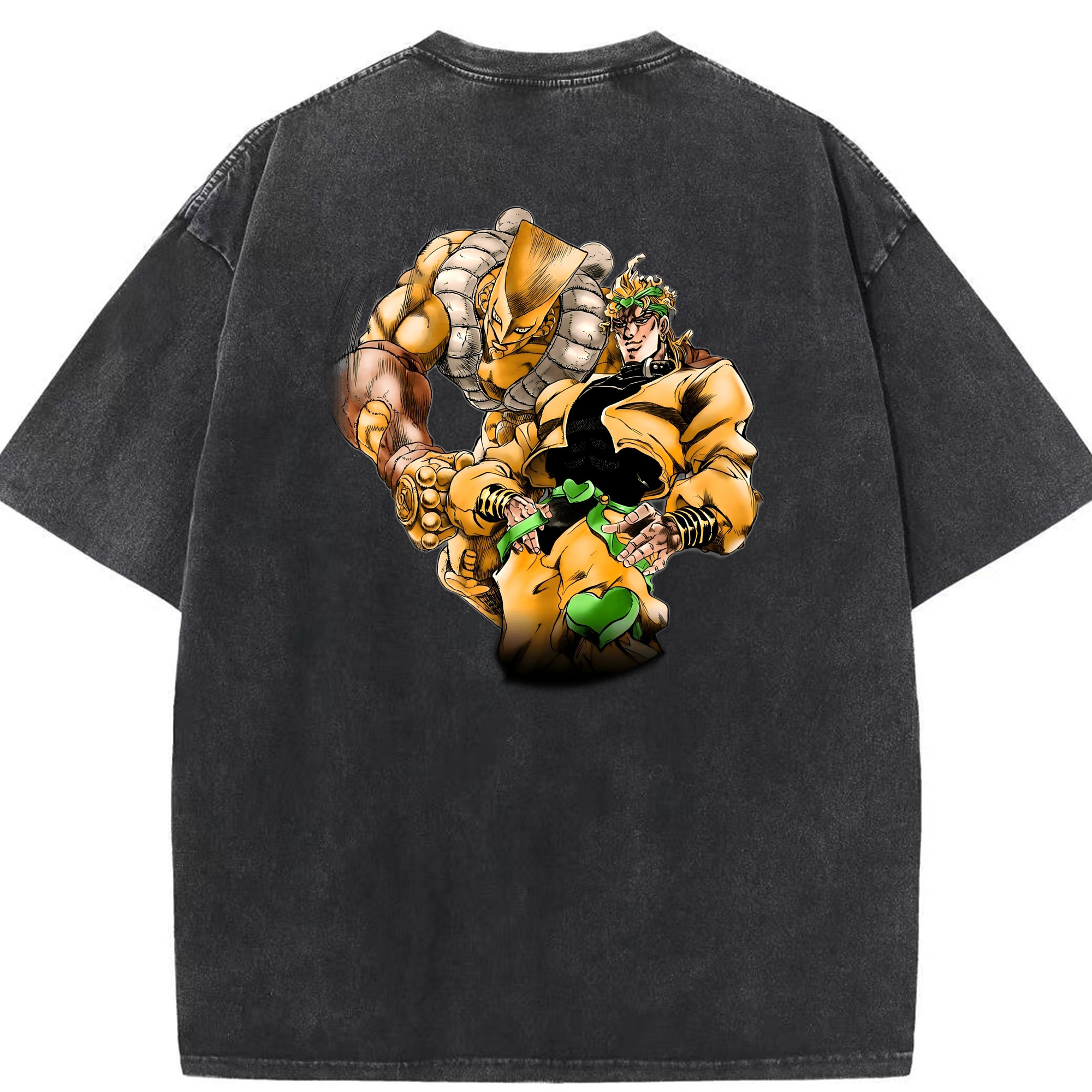 （画像用） ジョジョの奇妙な冒険 ディオ?ブランドー JoJo's Bizarre Adventure Dio Brando 綿100% ヴィンテージ風 半袖Tシャツ（背面プリント）
