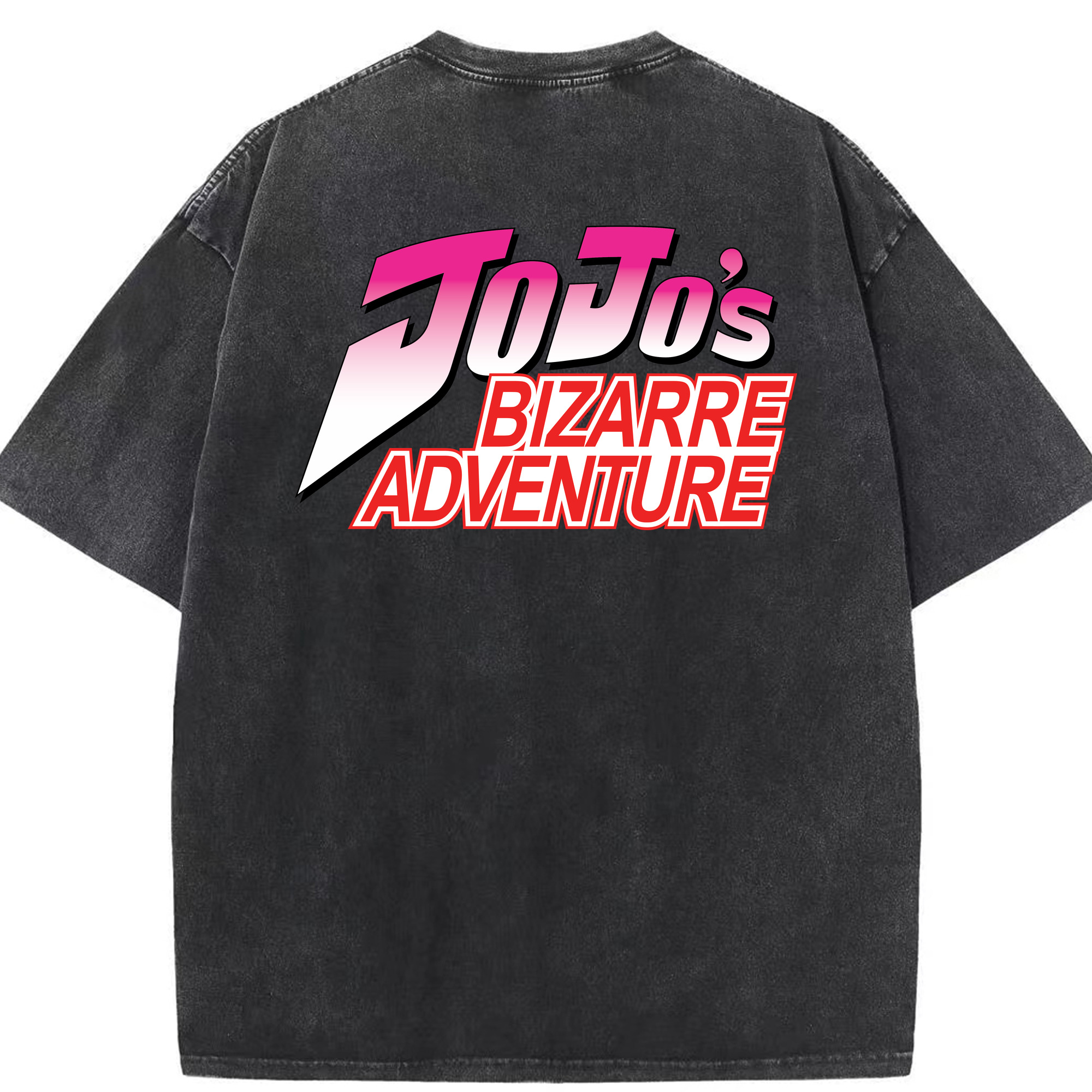 （画像用） ジョジョの奇妙な冒険 JoJo's Bizarre Adventure 綿100% ヴィンテージ風 半袖Tシャツ（背面プリント）