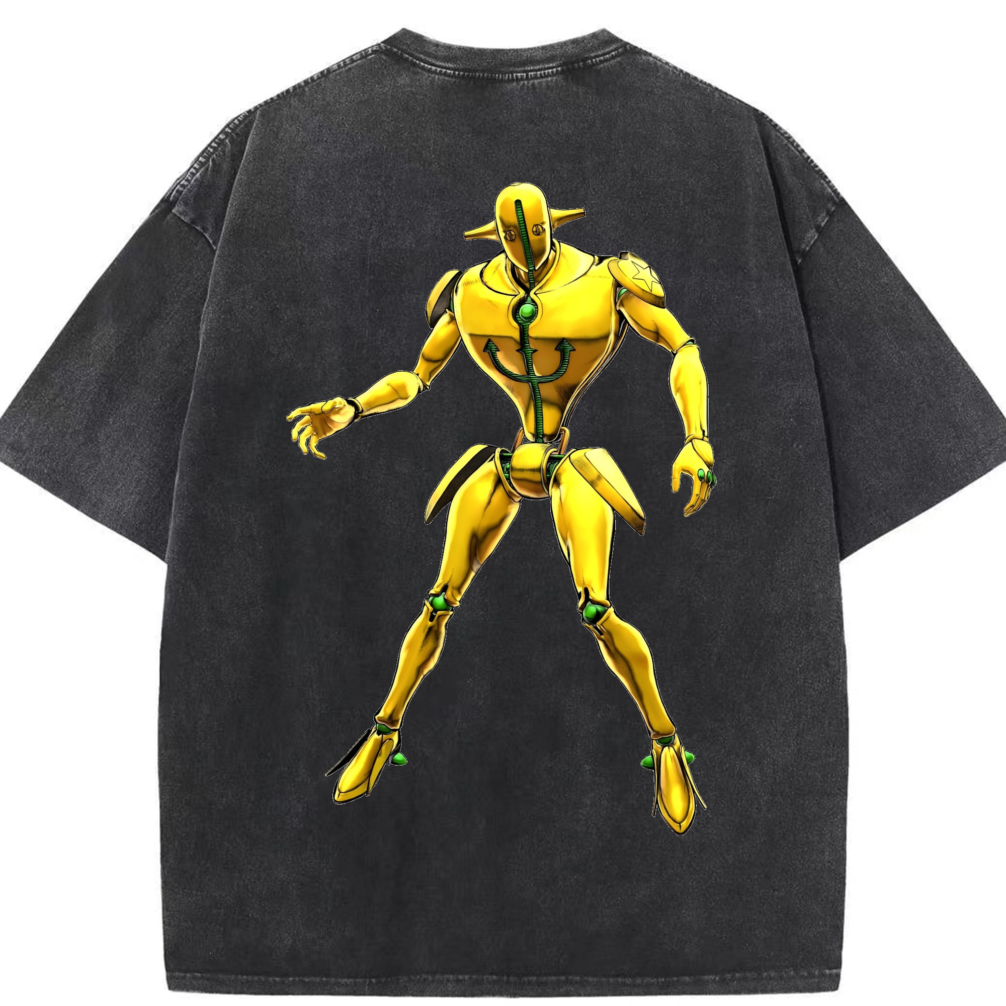 （画像用） ジョジョの奇妙な冒険 JoJo's Bizarre Adventure 綿100% ヴィンテージ風 半袖Tシャツ（背面プリント）
