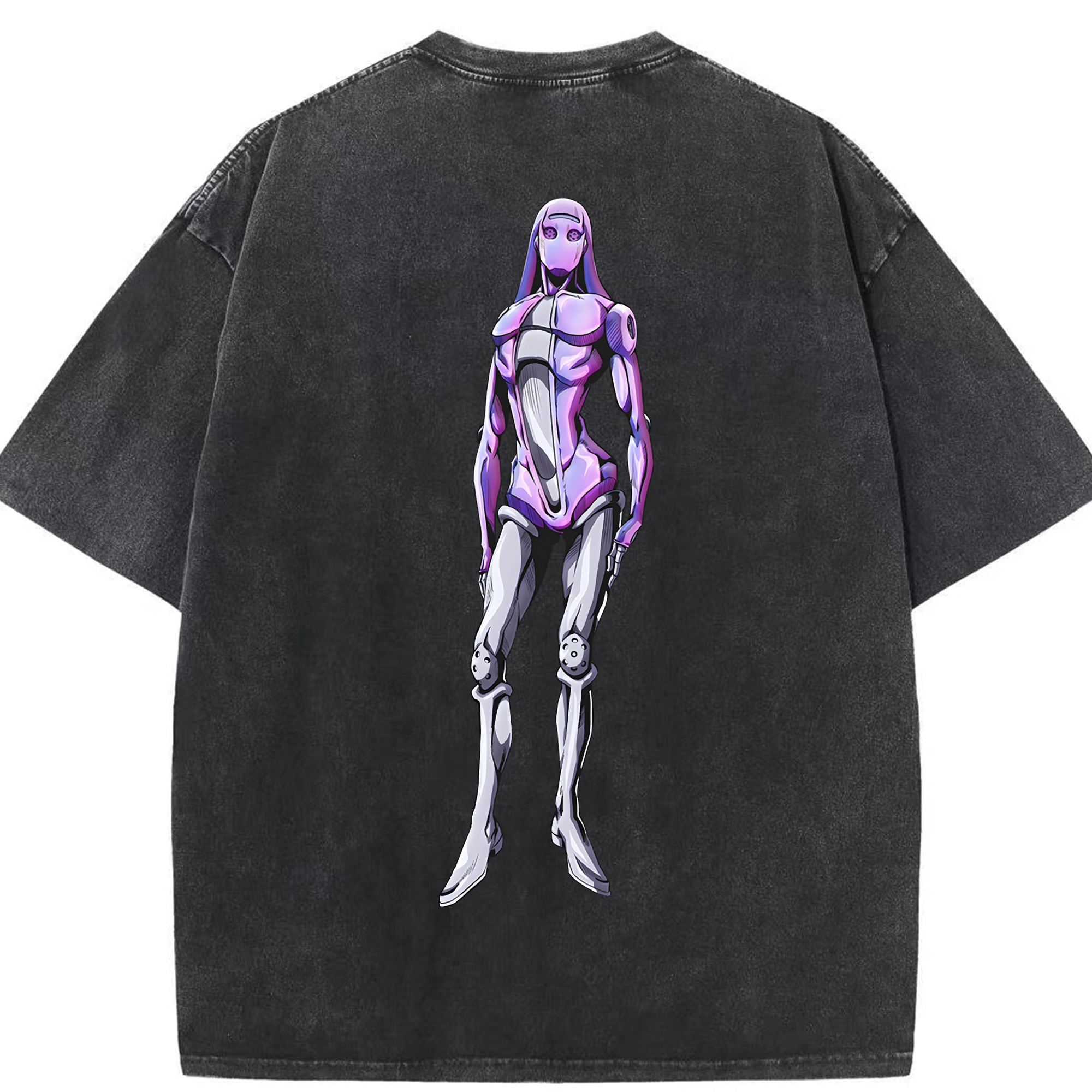 （画像用） ジョジョの奇妙な冒険 JoJo's Bizarre Adventure 綿100% ヴィンテージ風 半袖Tシャツ（背面プリント）