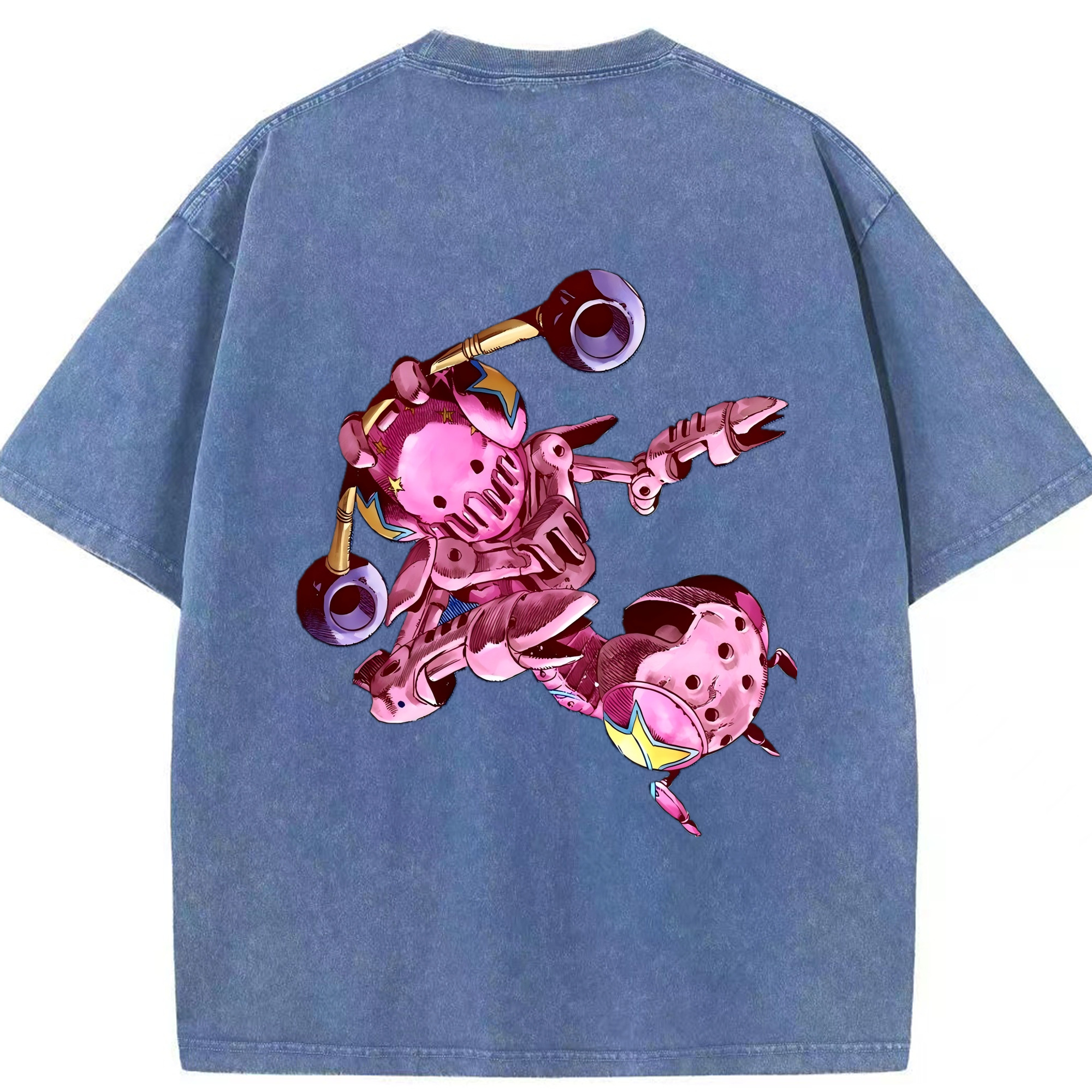 （画像用） ジョジョの奇妙な冒険 ジョナサン?ジョースター JoJo's Bizarre Adventure Jonathan Joestar 綿100% ヴィンテージ風 半袖Tシャツ（背面プリント）