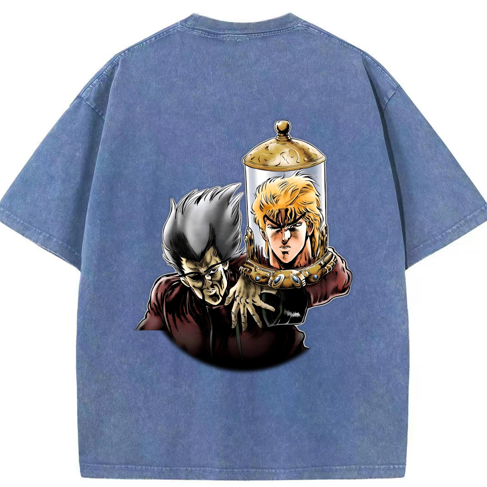 （画像用） ジョジョの奇妙な冒険 ディオ?ブランドー JoJo's Bizarre Adventure Dio Brando 綿100% ヴィンテージ風 半袖Tシャツ（背面プリント）